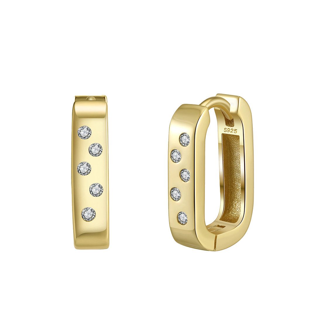 Suzan Gold Paar Creolen Squareline – günstig online kaufen