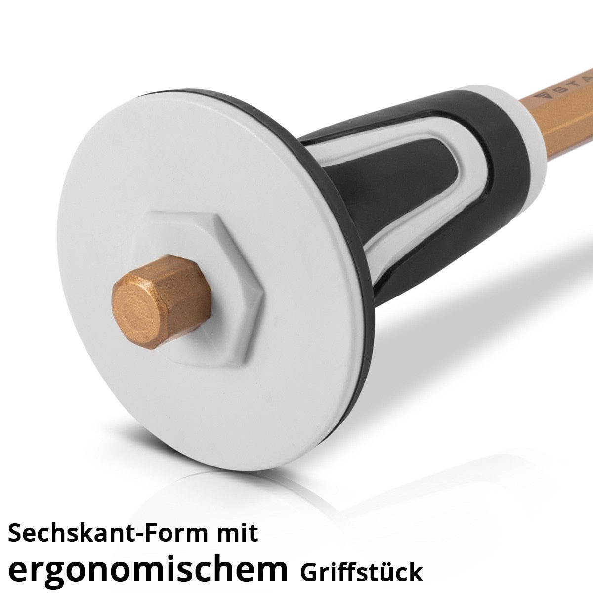 STAHLWERK Meißel-Set Flachmeißel / Spitzmeißel 4er Set Gold 300 mm, 53,5 in mm, (Set, Set) Flachmeißel 300 mm, Spitzmeißel 300 mm – Bild 4 von 5