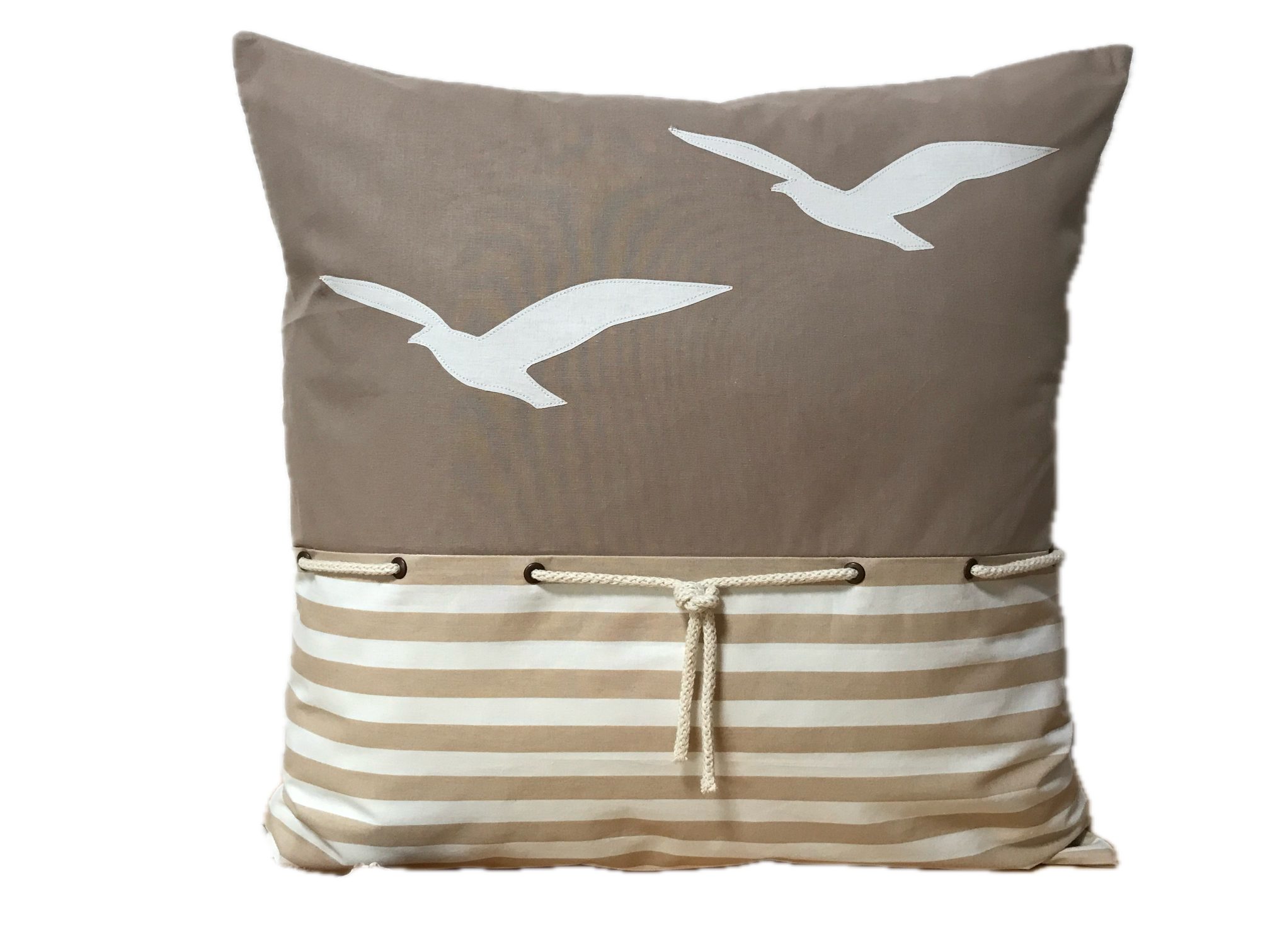 Ammerkind Dekokissen Maritime Kissenhülle, Kissenbezug * Möwen beige/weiß g günstig online kaufen