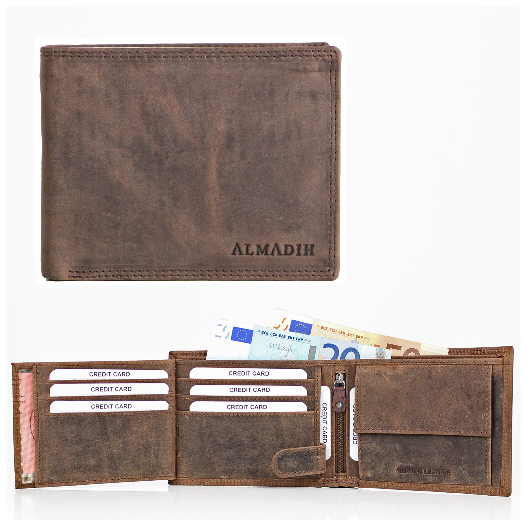 ALMADIH Brieftasche Leder P2Q Portemonnaie RFID günstig online kaufen