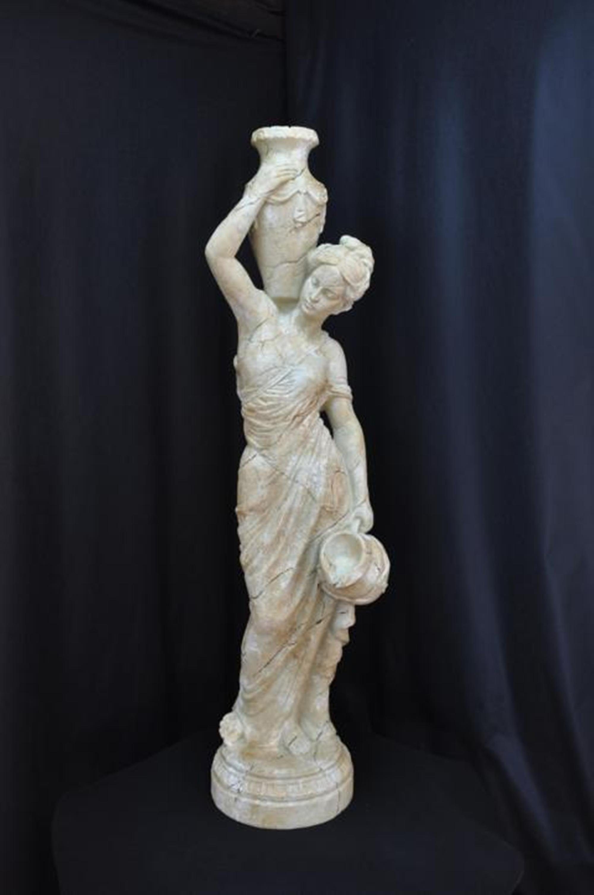 JVmoebel Skulptur »Frau Skulptur Krug Vase Figur Gartenfigur Skulpturen
