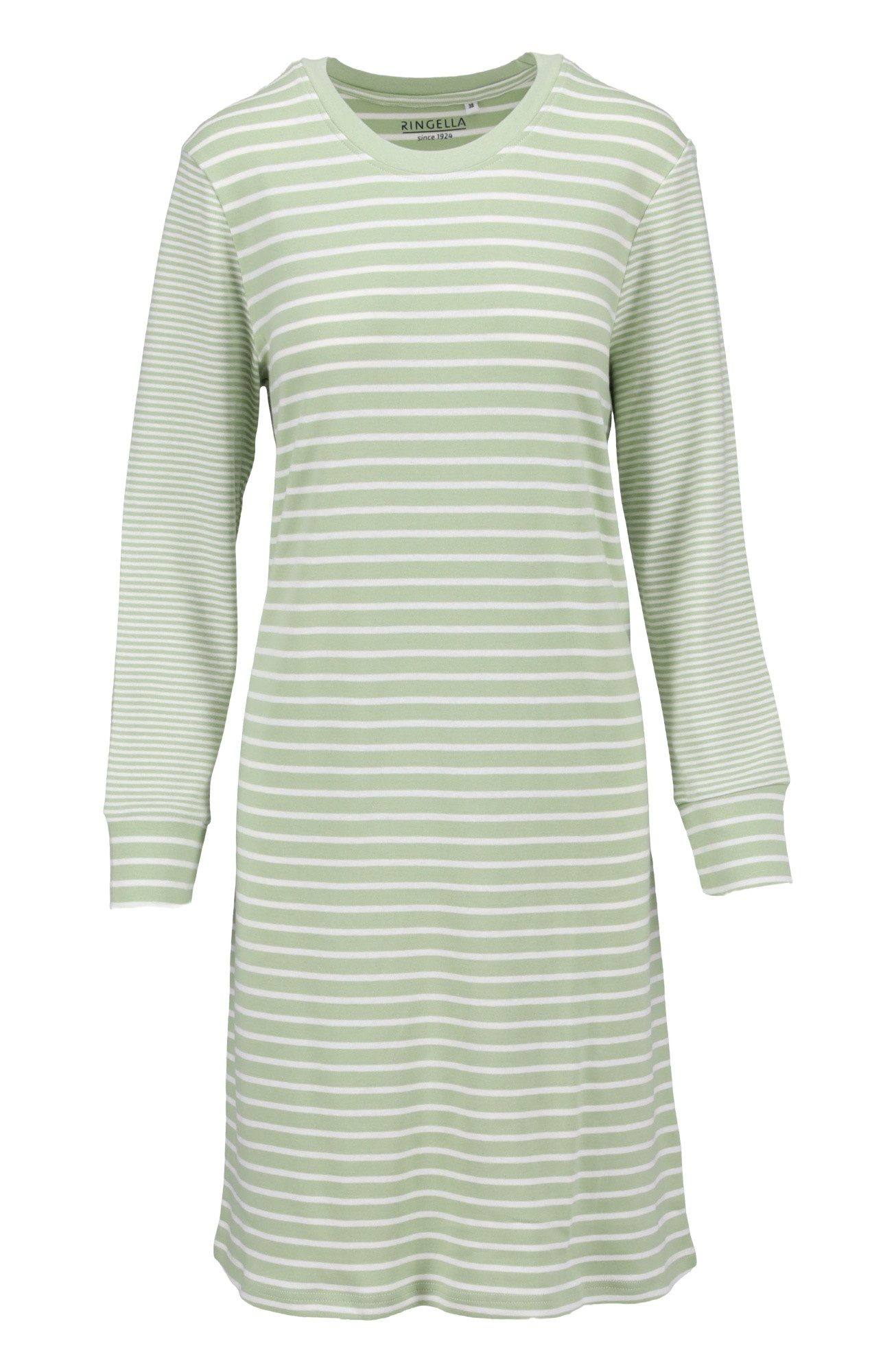 Ringella Nachthemd Geringeltes Sleepshirt mit Langarm und Rundhalsausschnitt (1-tlg) Wärmender Interlock