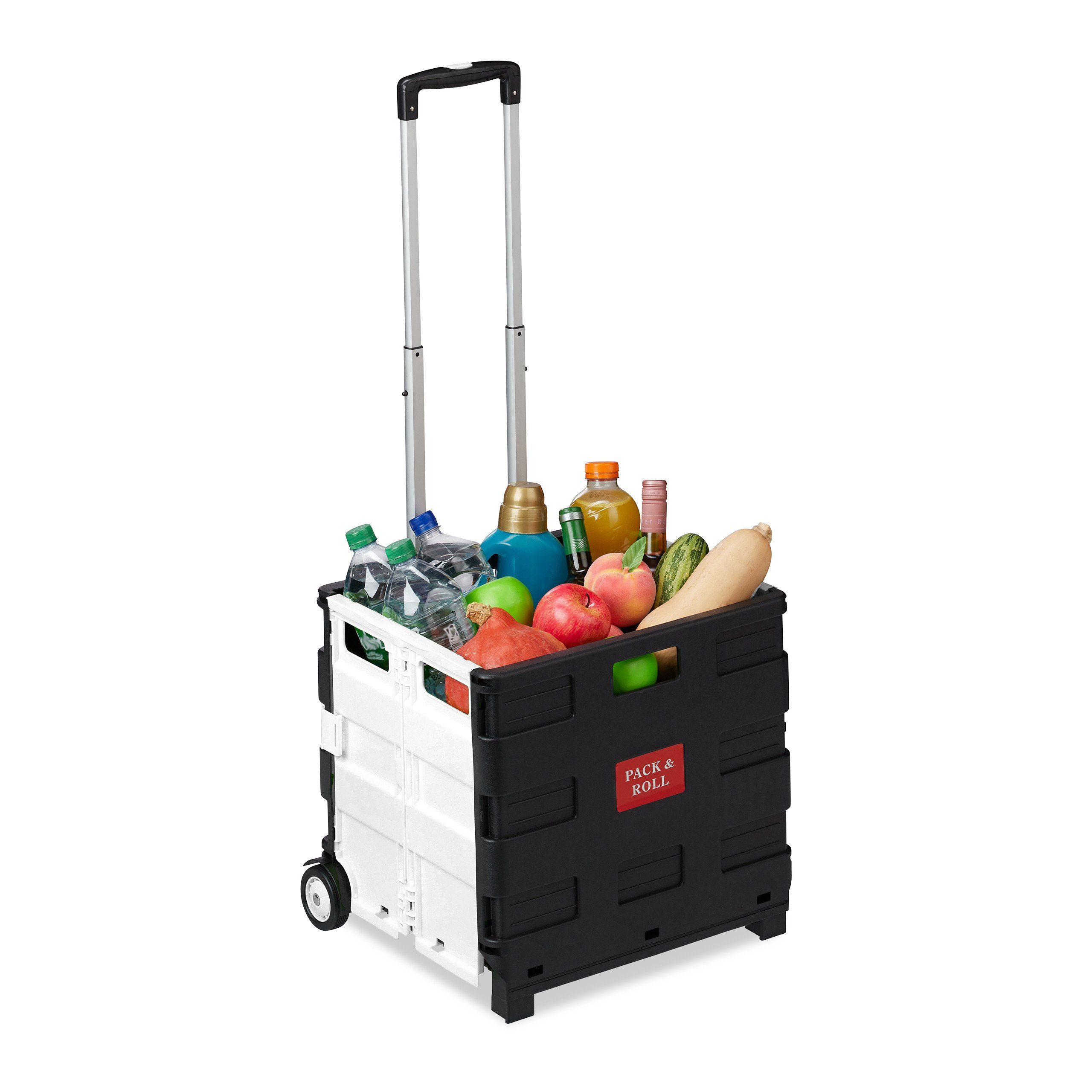 relaxdays Einkaufstrolley klappbar mit Rolle günstig online kaufen