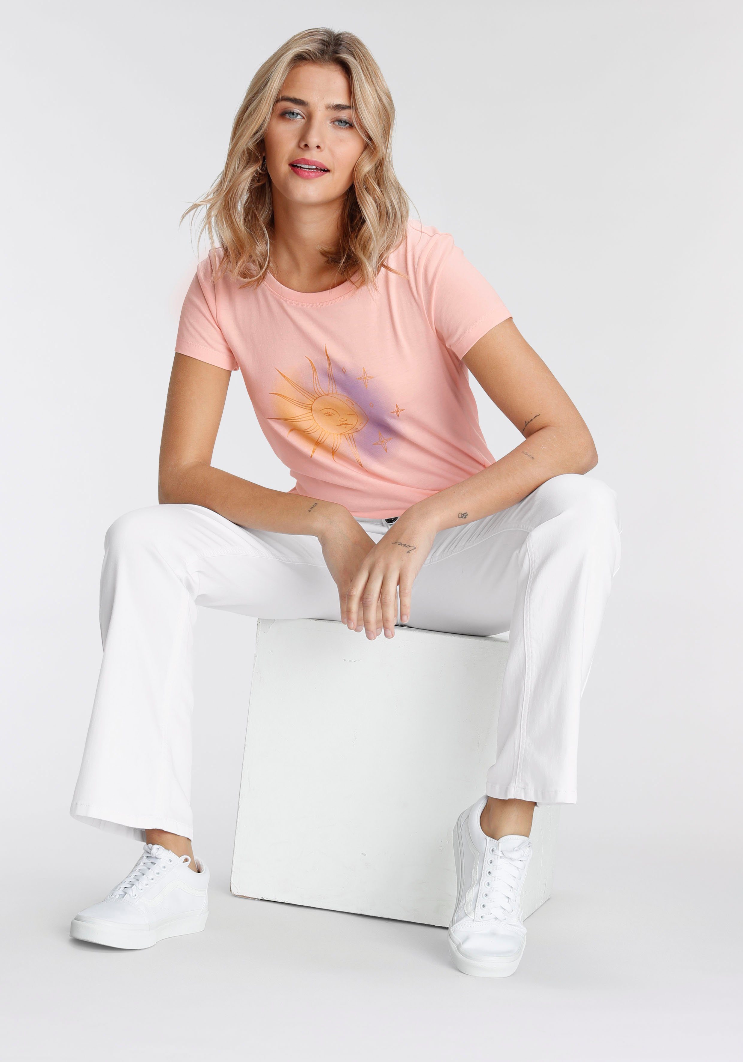 rosa in verschiedenen AJC Designs modischen Print-Shirt