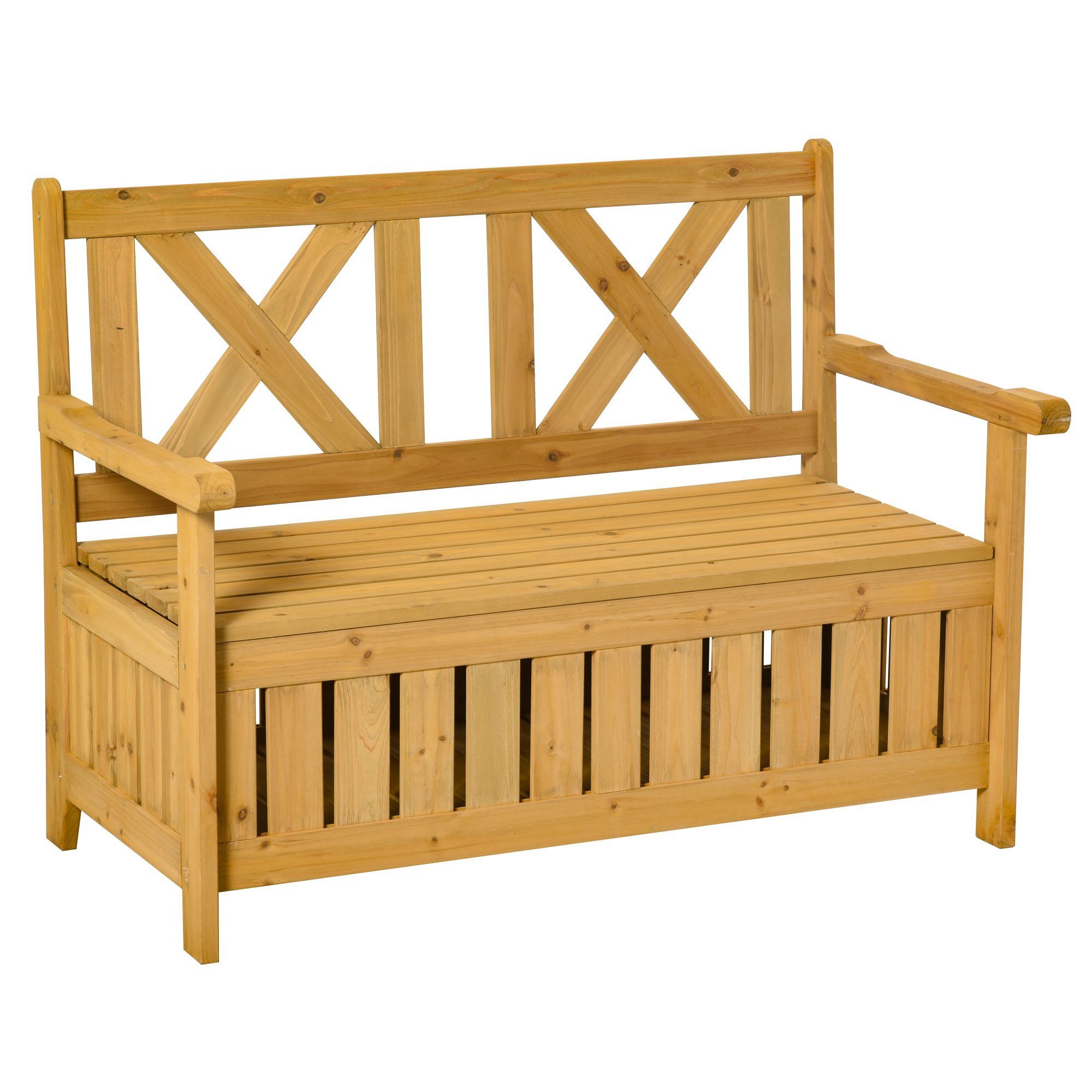Outsunny Bank »Gartenbank 2Sitzer mit Armlehnen« OTTO