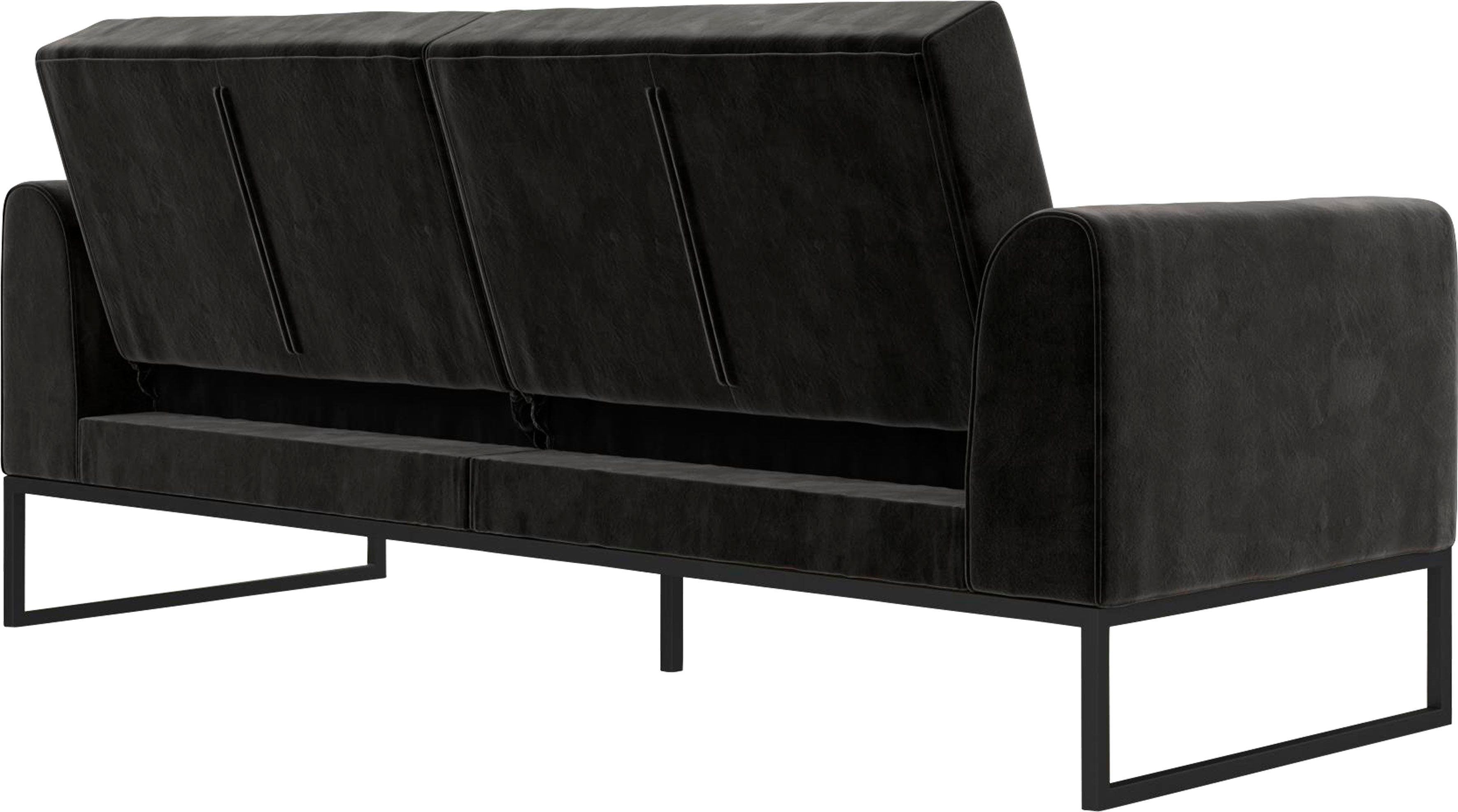 CosmoLiving by Cosmopolitan Schlafsofa Adley, 1 Teile, Veloursstoff, Schlaffunktion, Rückenlehne 2-teilig, Sitzhöhe 47,5 cm