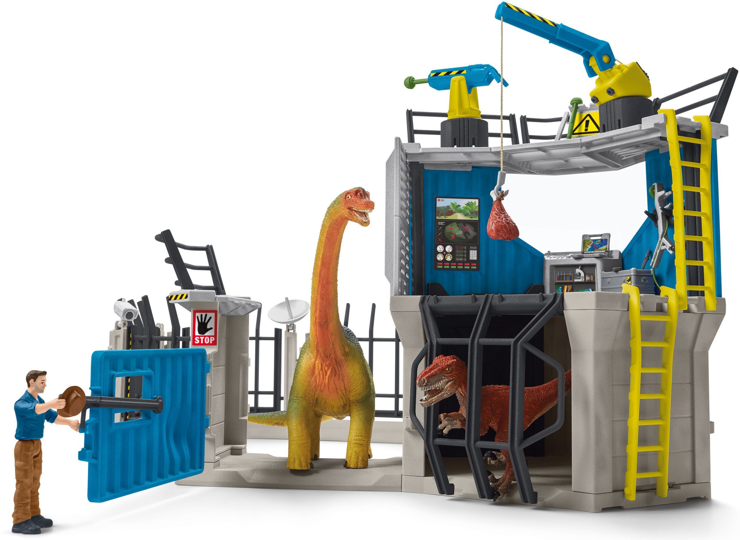 Schleich® Spielwelt DINOSAURS, Große Dino-Forschungsstation (41462), (Set), Made in Germany
