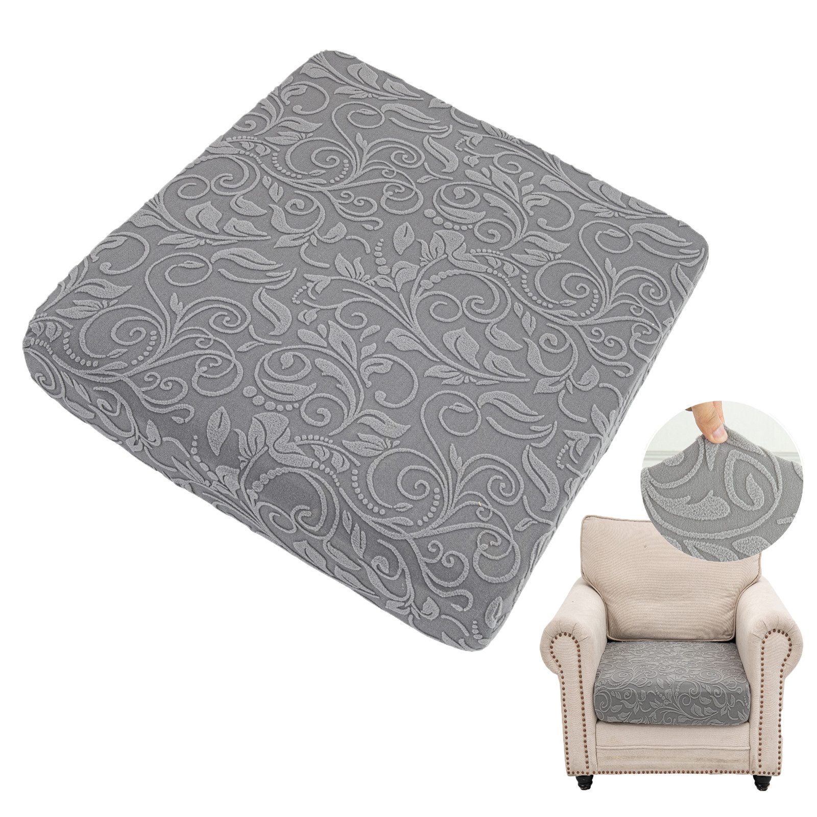 Jibenhome Sofabezug Sofahusse Floral Sitzbezüge 1/2/3 Sitzer, Elastic Stretch Sofasitzbezug