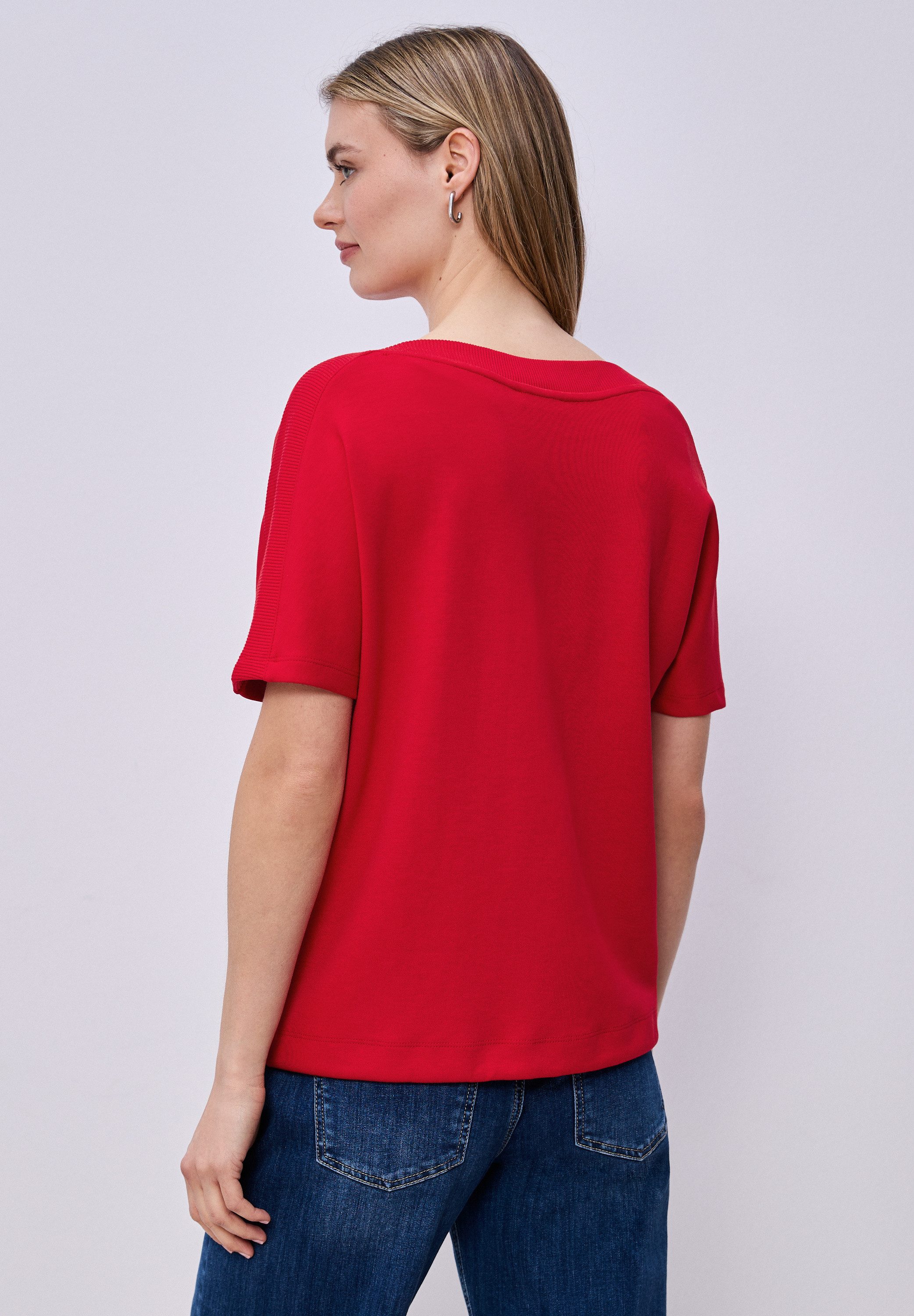 STREET ONE Kurzarmshirt mit elastischem Bund günstig online kaufen