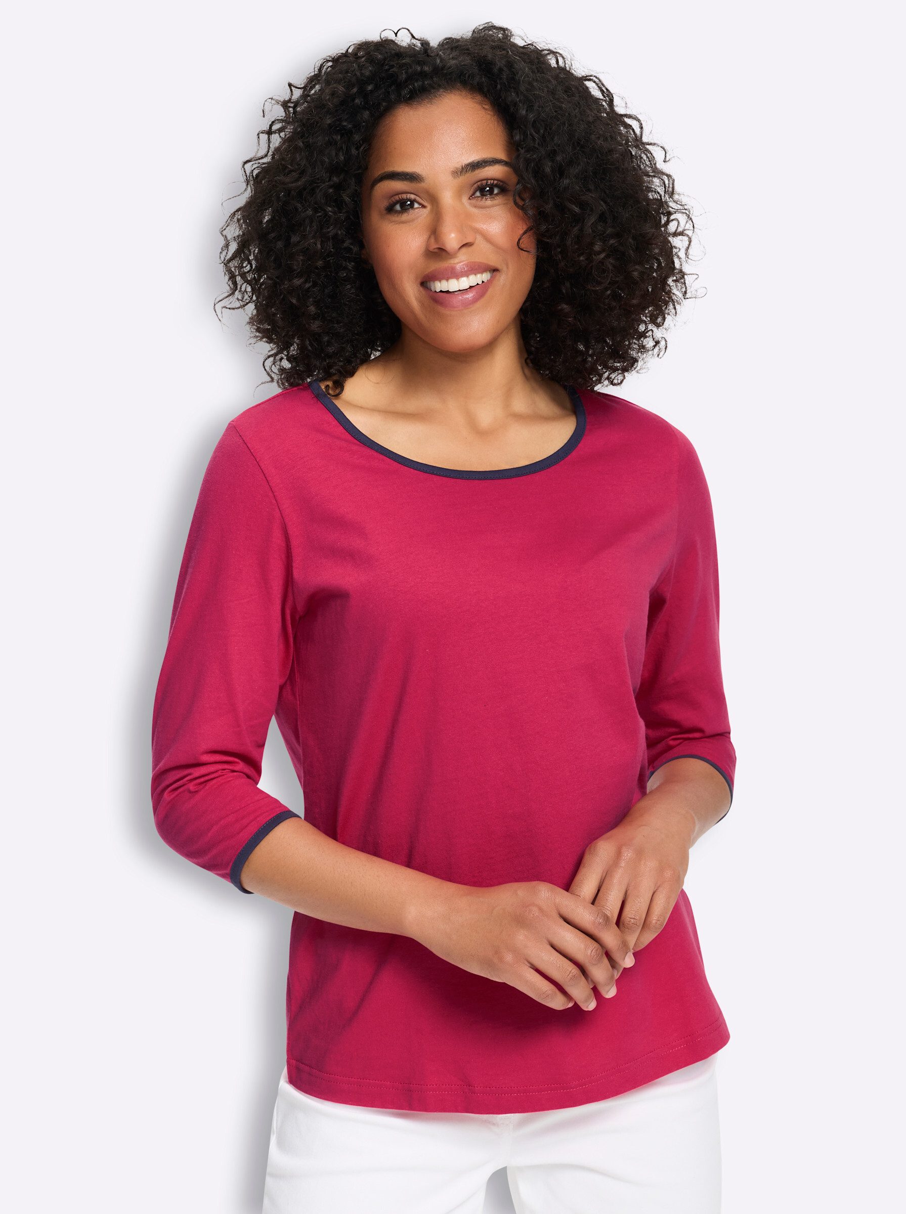 Sieh an! T-Shirt Rundhals-Shirt 3/4-Arm