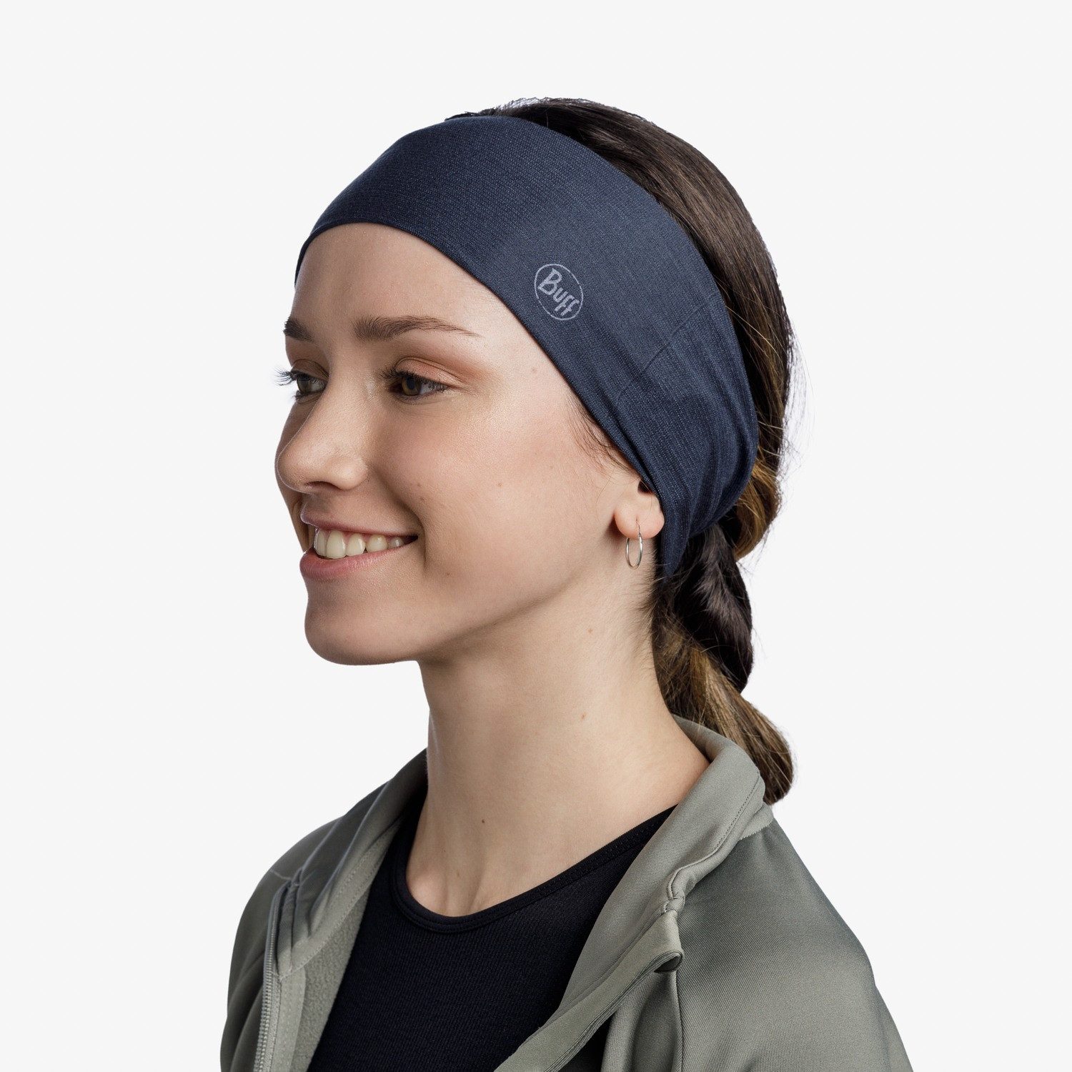 Buff Stirnband COOLNET UV® WIDE HEADBAND SOLID NIGHT BLUE