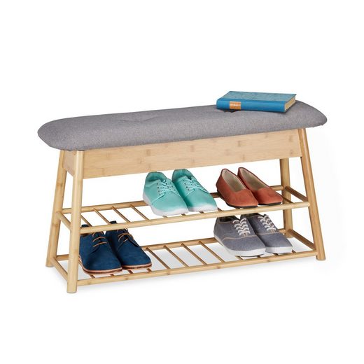 relaxdays Schuhbank »Schuhbank mit Sitzfläche und Stauraum« online
