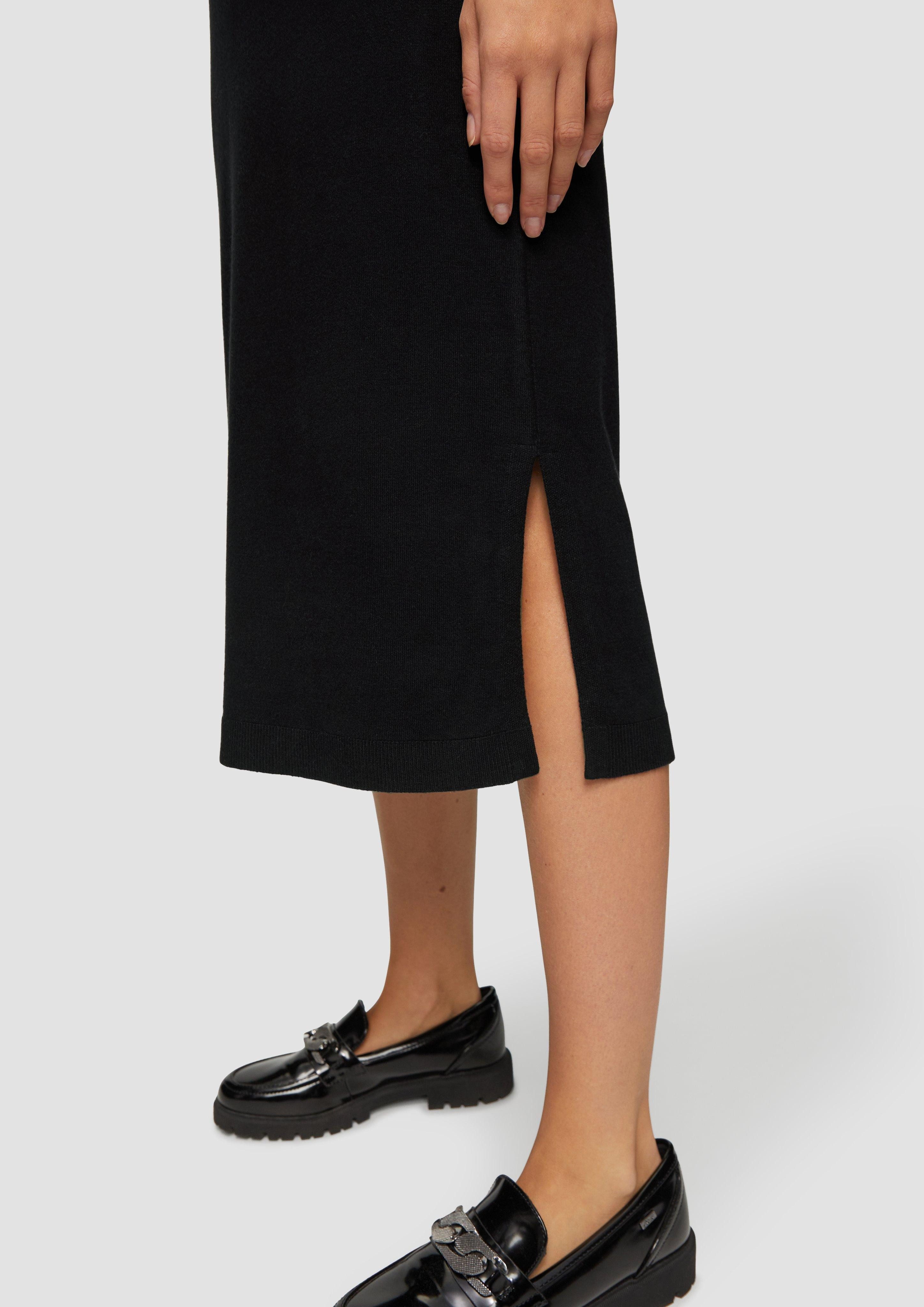 s.Oliver Minikleid Strickkleid im Viskosemix Seitenschlitz günstig online kaufen