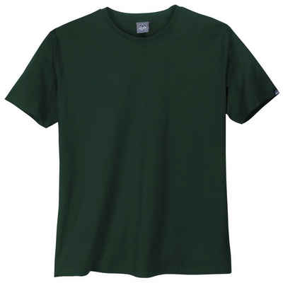 AHORN SPORTSWEAR Rundhalsshirt Große Größen Basic T-Shirt dunkelgrün Ahorn Sportswear