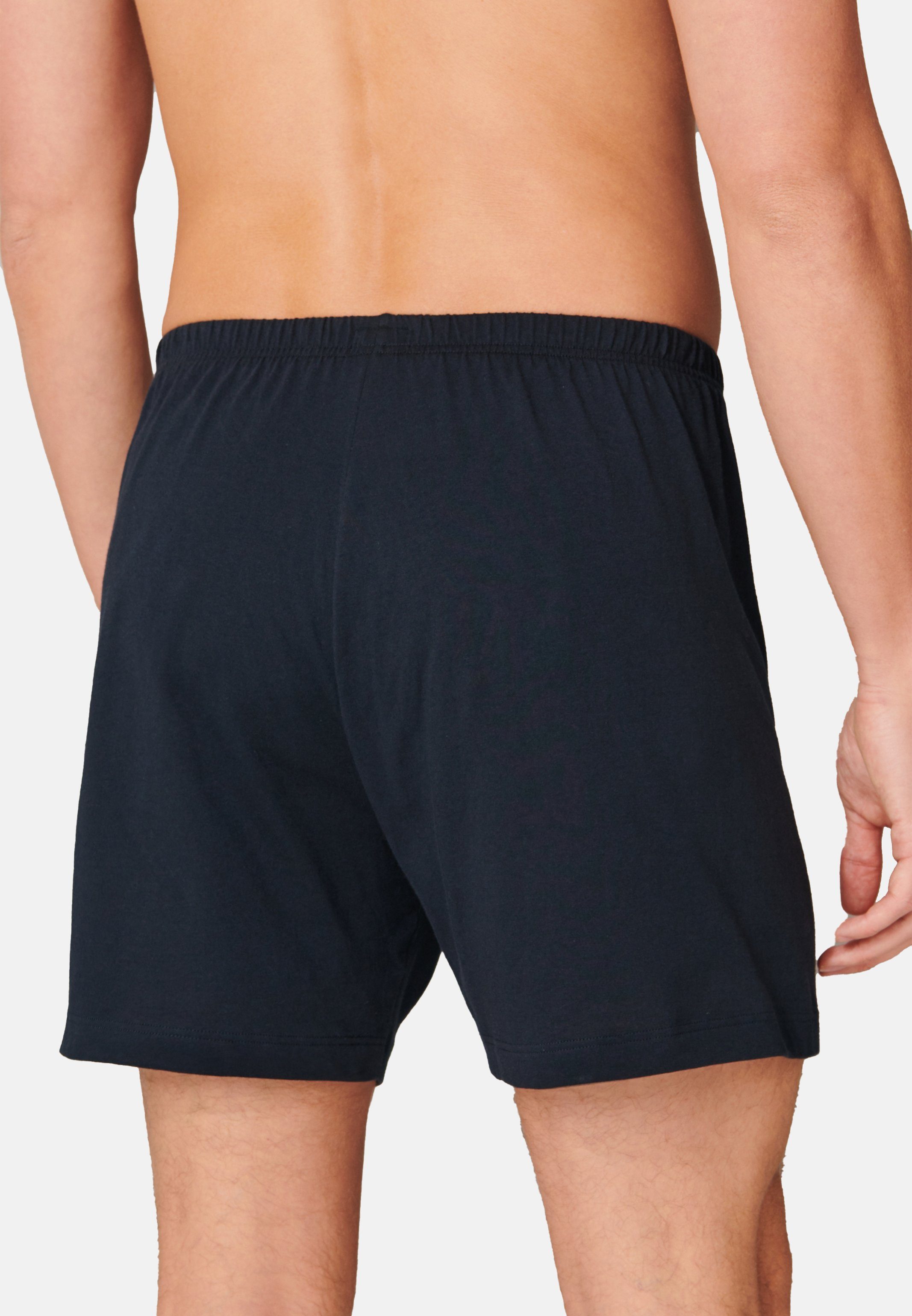 Schiesser Boxershorts 2er Pack Singel-Jersey (Spar-Set, 2-St) Boxershorts - Baumwolle - mit Eingriff - Eingriff mit Knopf
