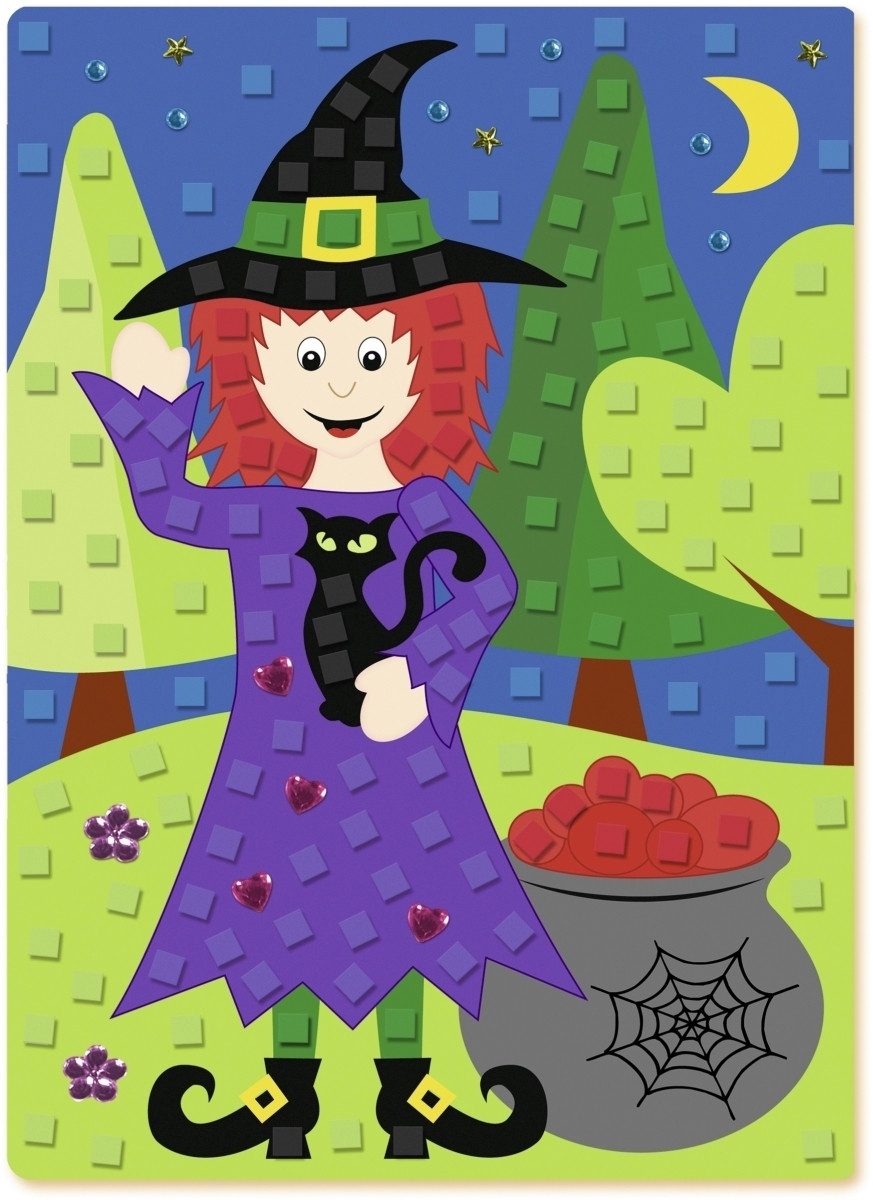 Ursus - Ludwig Bähr Bastelkartonpapier Moosgummi Mosaik 'Hexe'