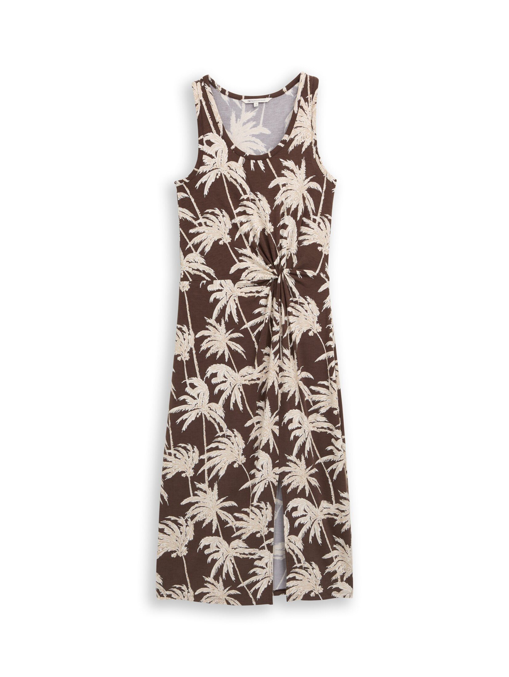 TOM TAILOR Denim Sommerkleid Kleider & Jumpsuits Fitted Midi-Kleid mit Knotendetail