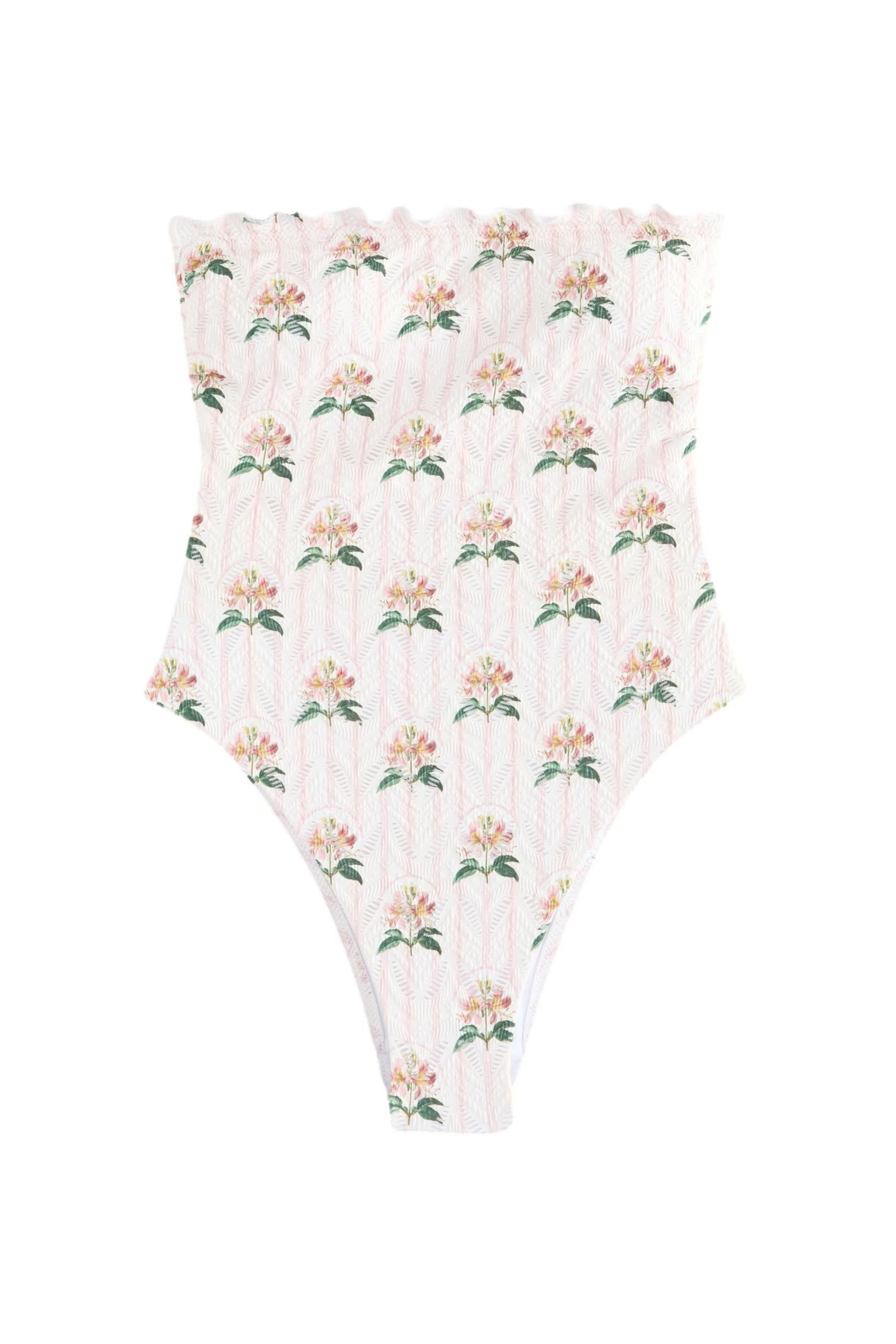 Next Badeanzug Bauchformender Bandeau-Badeanzug mit Spitze (1-St) günstig online kaufen