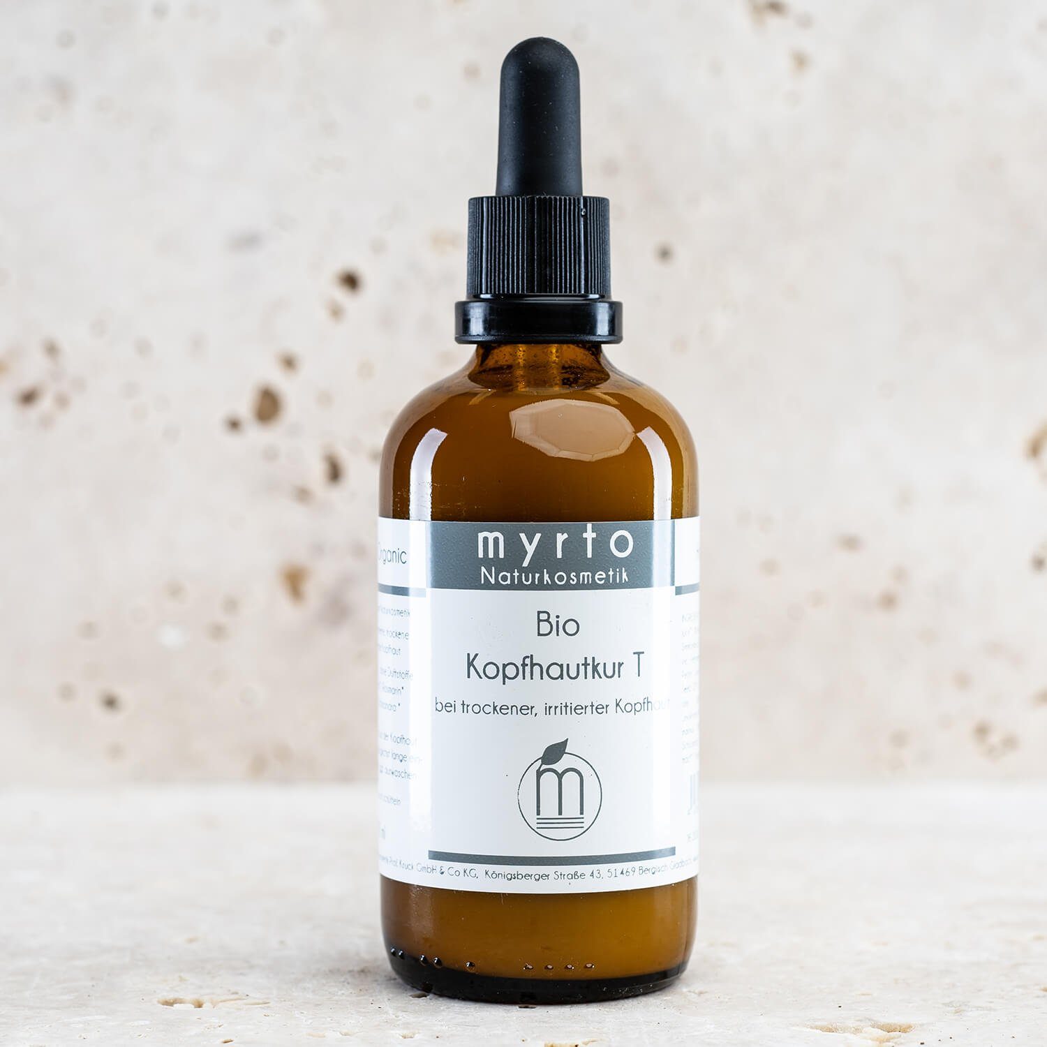 myrto Naturkosmetik Kopfhaut-Pflegeserum Bio Kopfhautkur T - beruhigendes Serum für trockene, gereizte Kopfhaut, Bestbewertung bei Codecheck: 100% EMPFEHLENSWERT (grüner Ring)