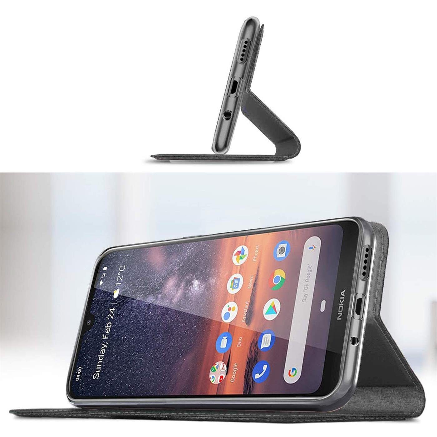CoolGadget Handyhülle Klapptasche Wallet Kartenfach für Nokia 3.2 6,26 Zoll, Ultra Slim Flip Case Hülle Klapphülle Cover Schutzhülle
