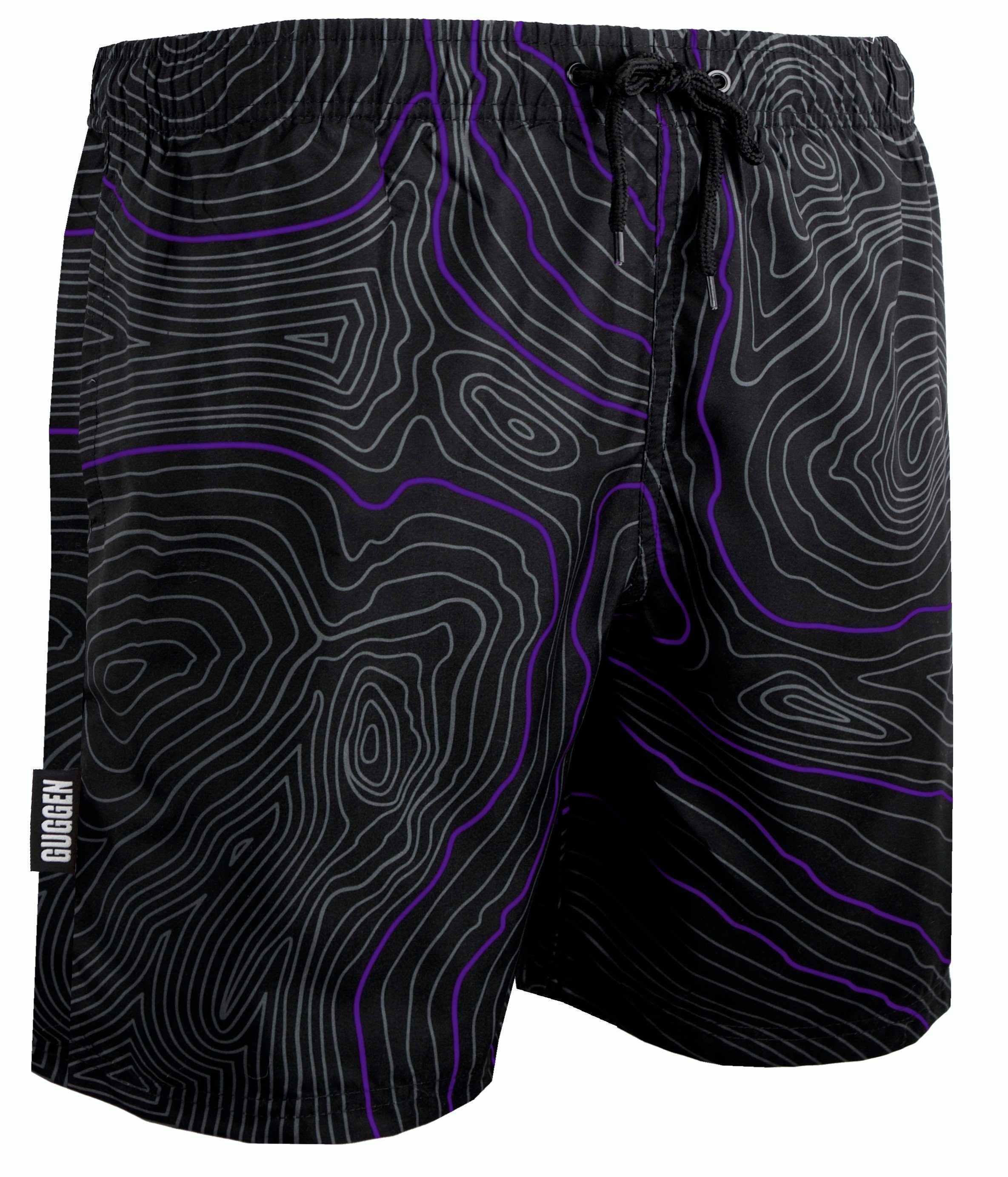 GUGGEN Mountain Badehose Badehose Herren Купальные шорты  Schnelltrocknend Kordelzug gestreift Schnelltrocknende Купальные шорты  mit Kordelzug gestreiftes Muster