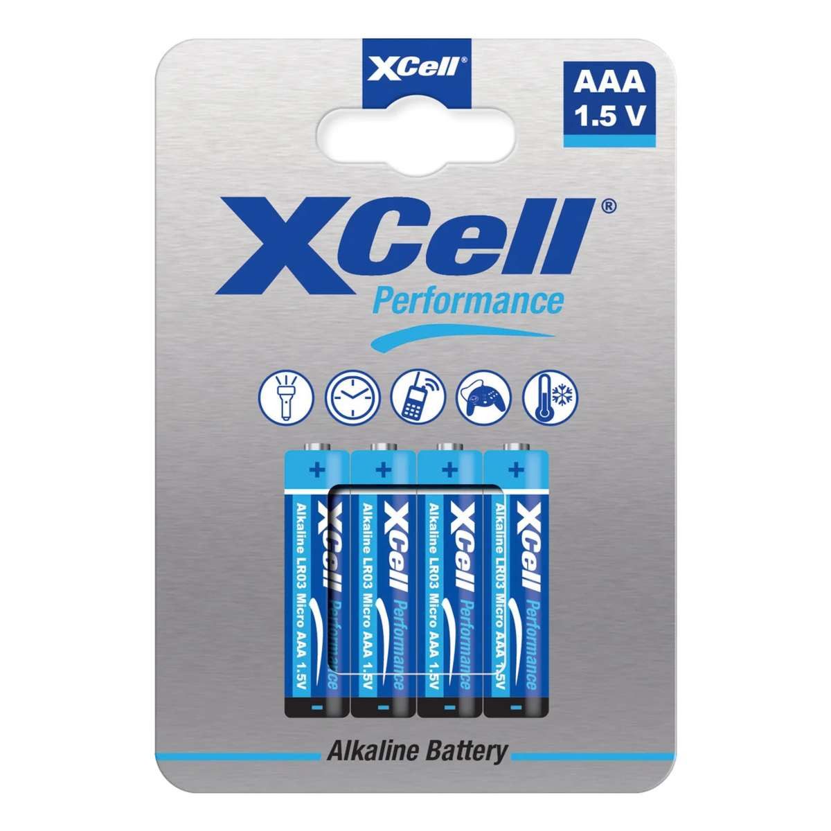XCell XCell Performance Alkaline LR03 Micro AAA Batterie 4er Blister Knopfzelle