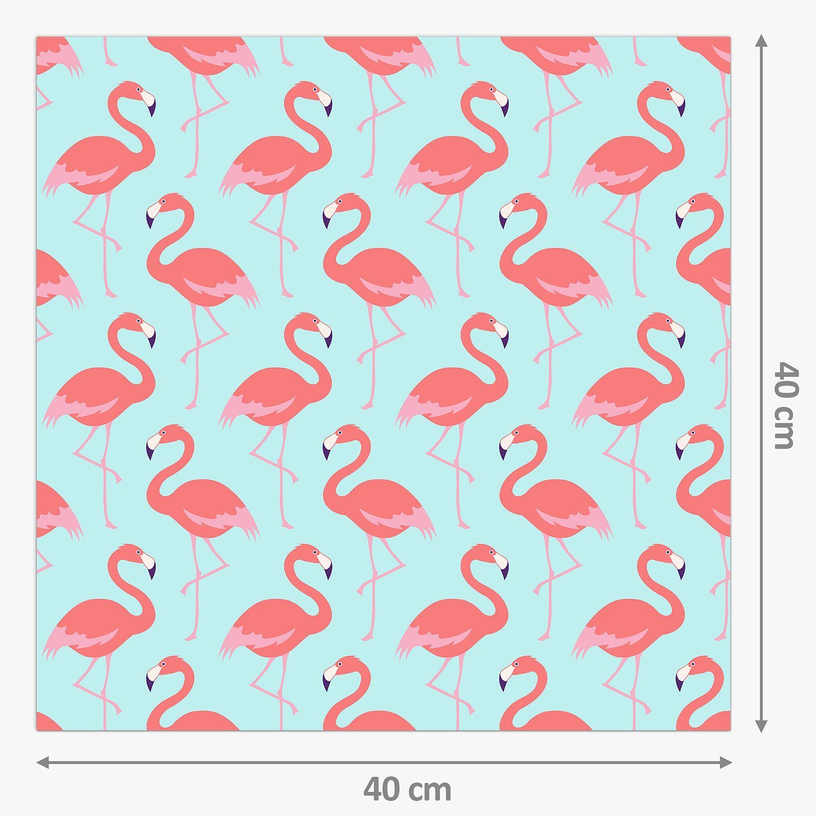 Spritzschutz mit Küchenrückwand Motiv Flamingos Primedeco Küchenrückwand Glas