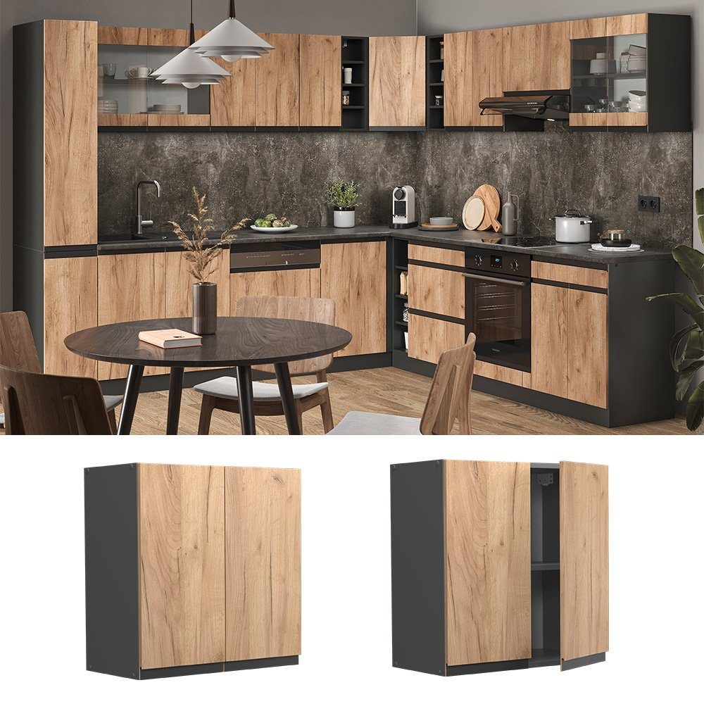 Vicco Hängeschrank R-Line, Goldkraft Eiche/Anthrazit, 60 günstig online kaufen