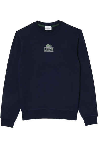 Lacoste Sweatshirt Sweatshirt Pullover mit Rippbündchen und Logo (1-tlg)