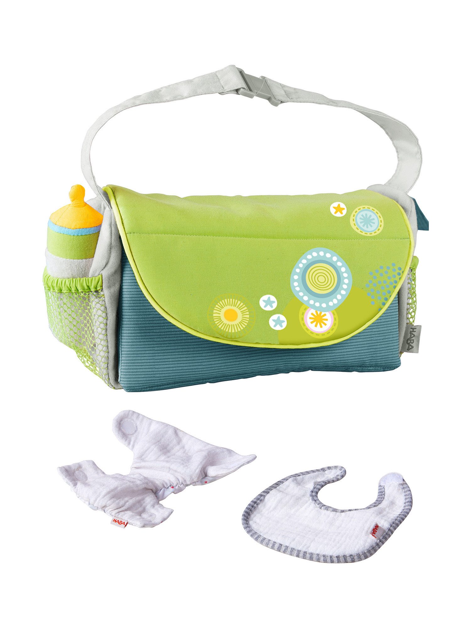Puppen Wickeltasche Sommerwiese
