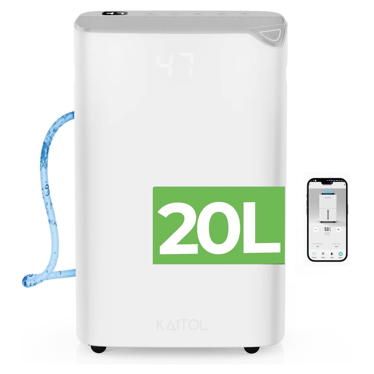 Luftentfeuchter Elektrischer Luftentfeuchter mit WLAN & App - Feuchtigkeitssensor
