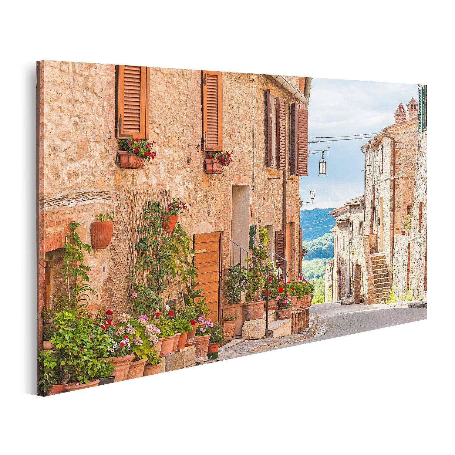 islandburner Leinwandbild Bild auf Leinwand Die Mittelalterliche Altstadt In Der Toskana Italien
