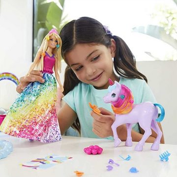 Mattel® Puppen Accessoires-Set Mattel GTG01 - Barbie - Dreamtopia - Prinzessin Puppe mit Einhorn und