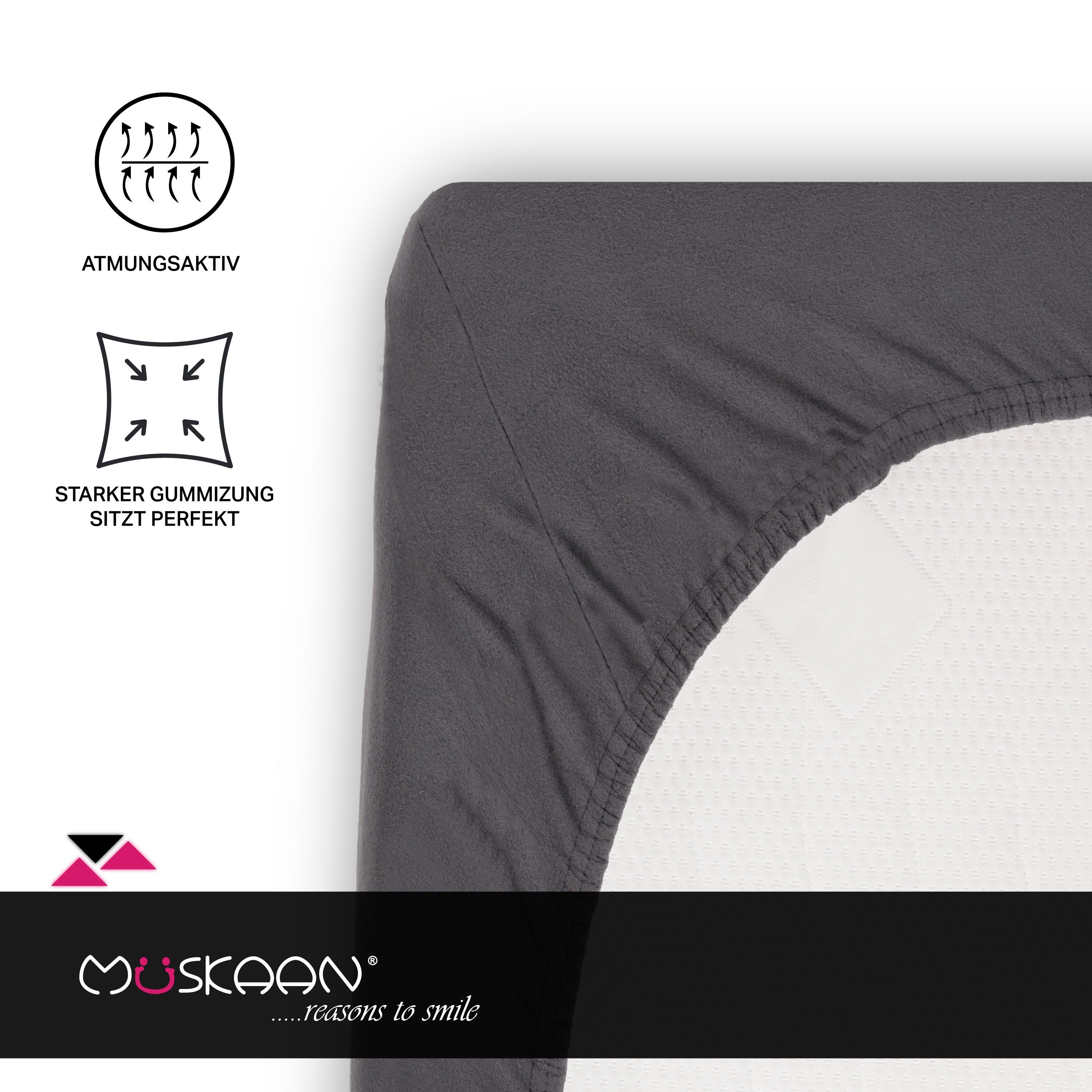 Müskaan Spannbettlaken Spannbetttuch Bettlaken Winter Flausch günstig online kaufen