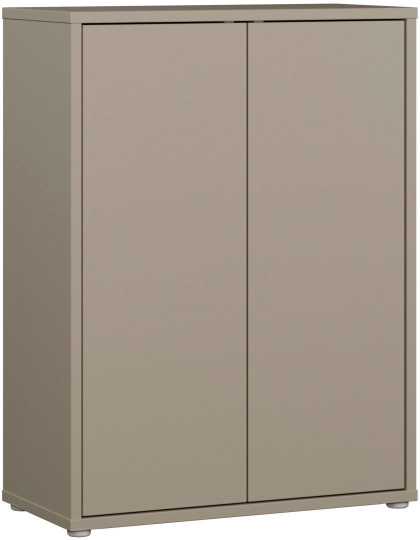 FORTE Schuhschrank Alice Springs, Schuhschrank, Platz für 15 Paar Schuhe, 2 Türen (B/H/T 74,5/99,1/34,9 cm) Stauraumschrank, Mehrzweckschrank, grifflose Front, Push to open