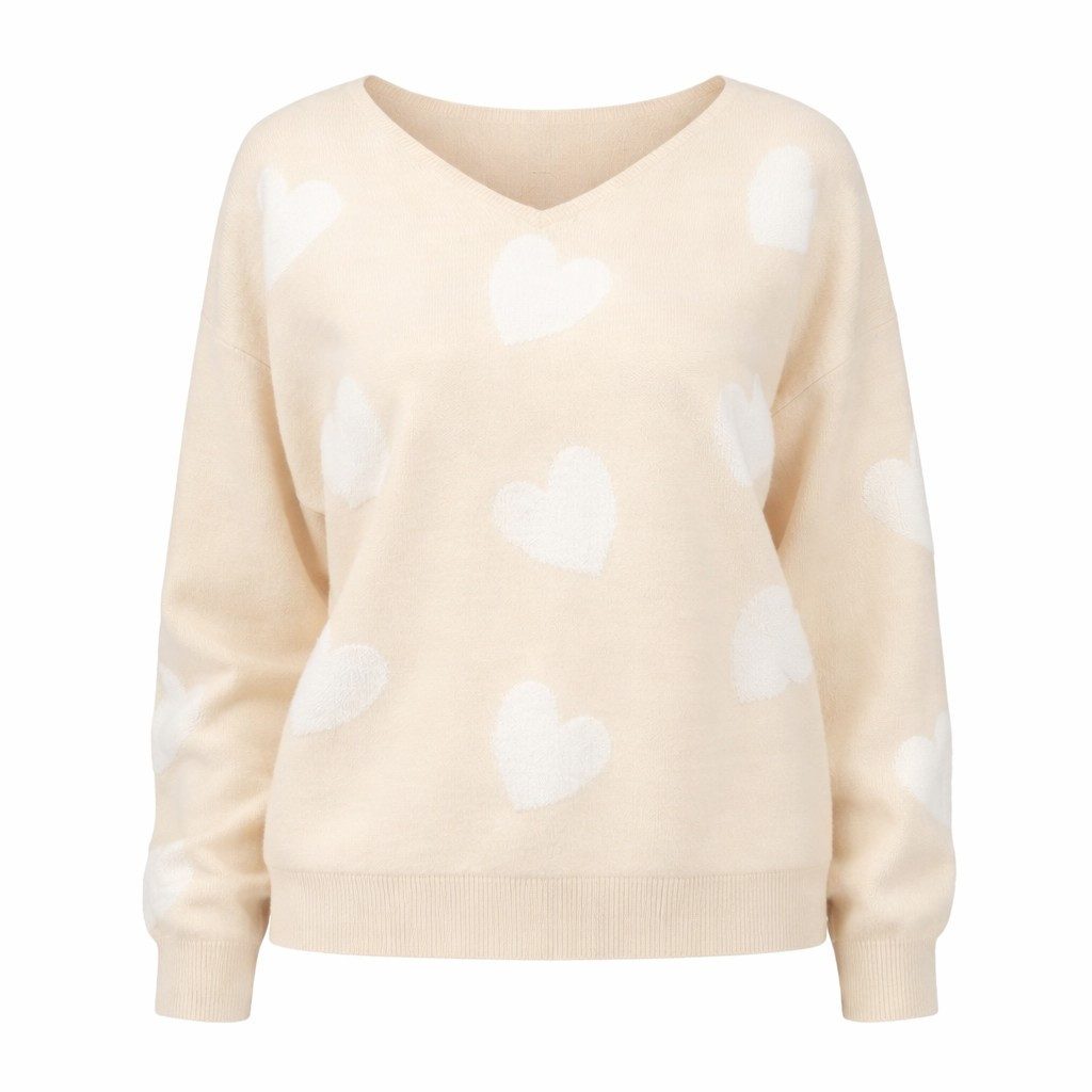 Kleinigkeit V-Ausschnitt-Pullover Lovely Wollma