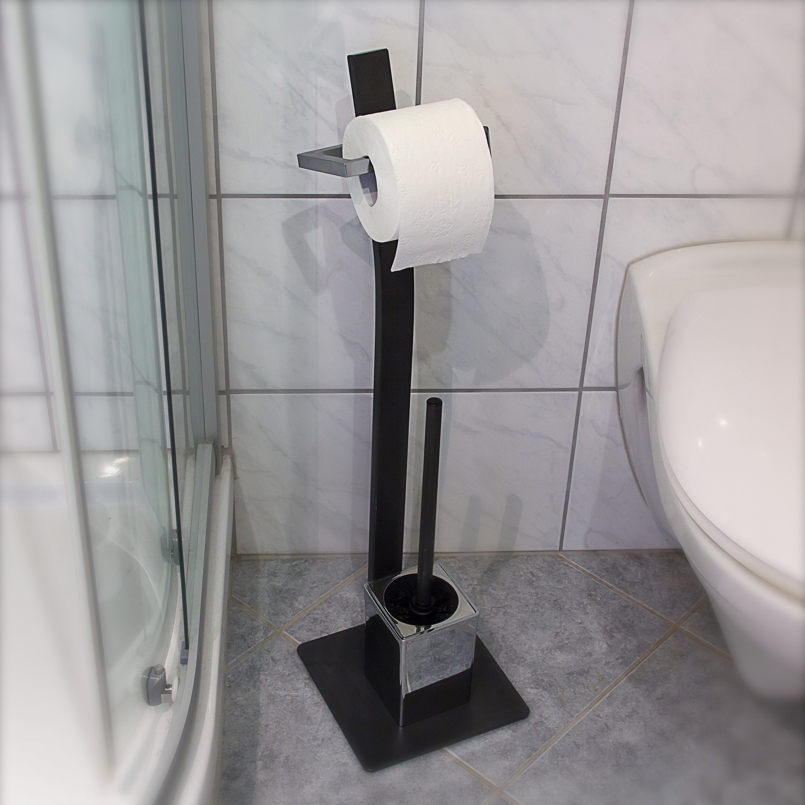 relaxdays Badezimmer-Set WC Garnitur GRAO günstig online kaufen