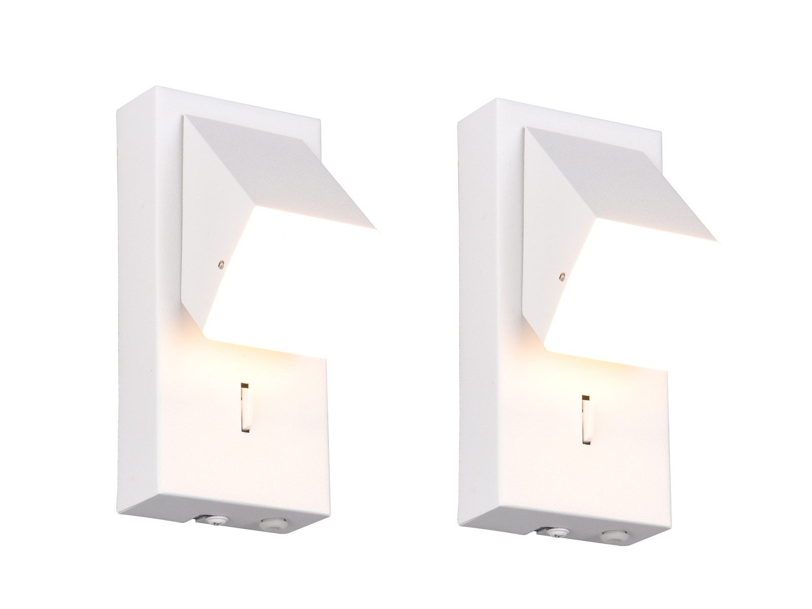 TRIO Leuchten LED Wandleuchte, LED fest integriert, Warmweiß, 2er SET Innen Wand-beleuchtung Nachttischlampe Bett Wandmontage H:15cm