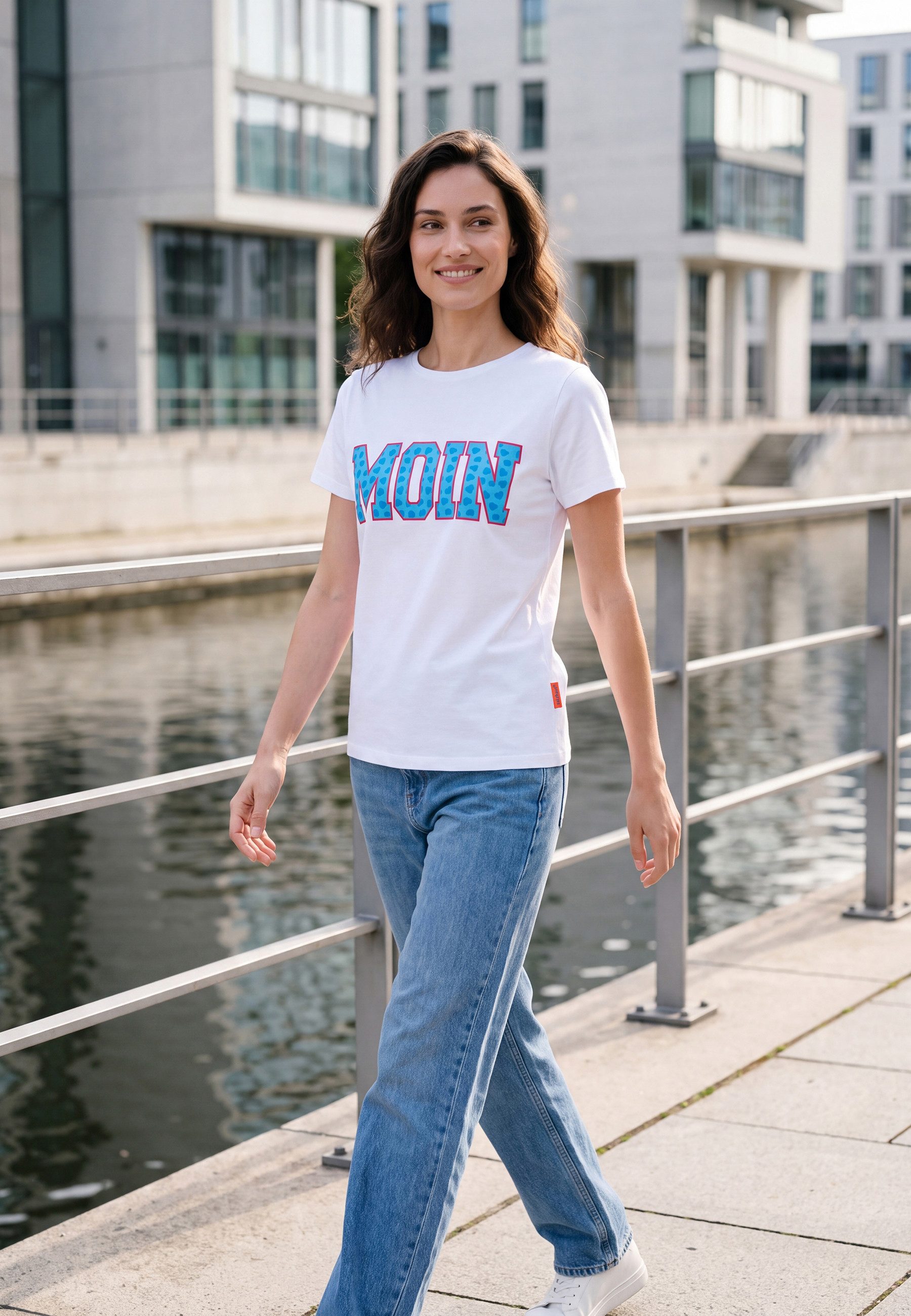 salzhaut T-Shirt STEENTJE - MOIN Herzen Damen Regular Fit salzhaut T-Shirt – bequeme Qualität und nordisch klares Design
