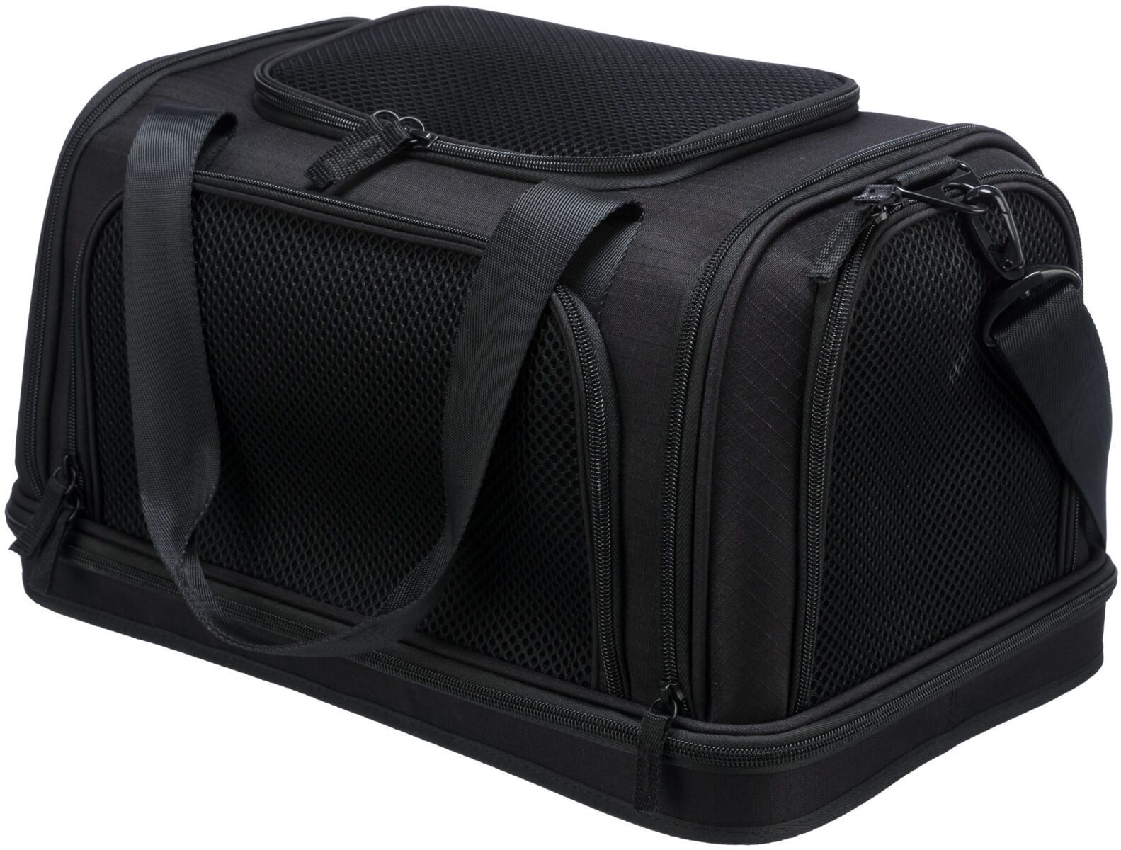 TRIXIE Tiertransporttasche Airline Tasche Plane - schwarz - 28 × 25 × 44 cm