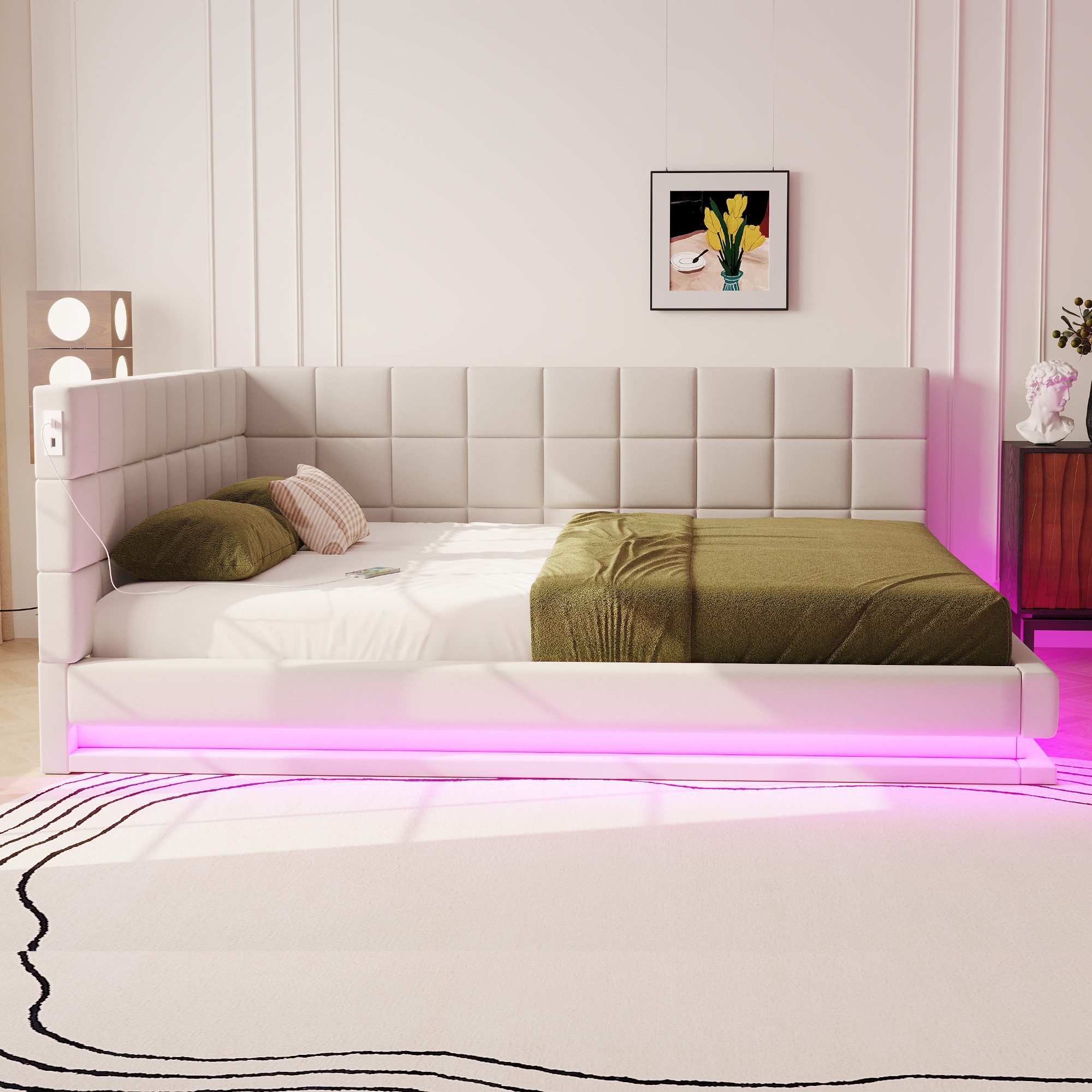 HAUSS SPOLE Schlafsofa 160x200, mit LED günstig online kaufen