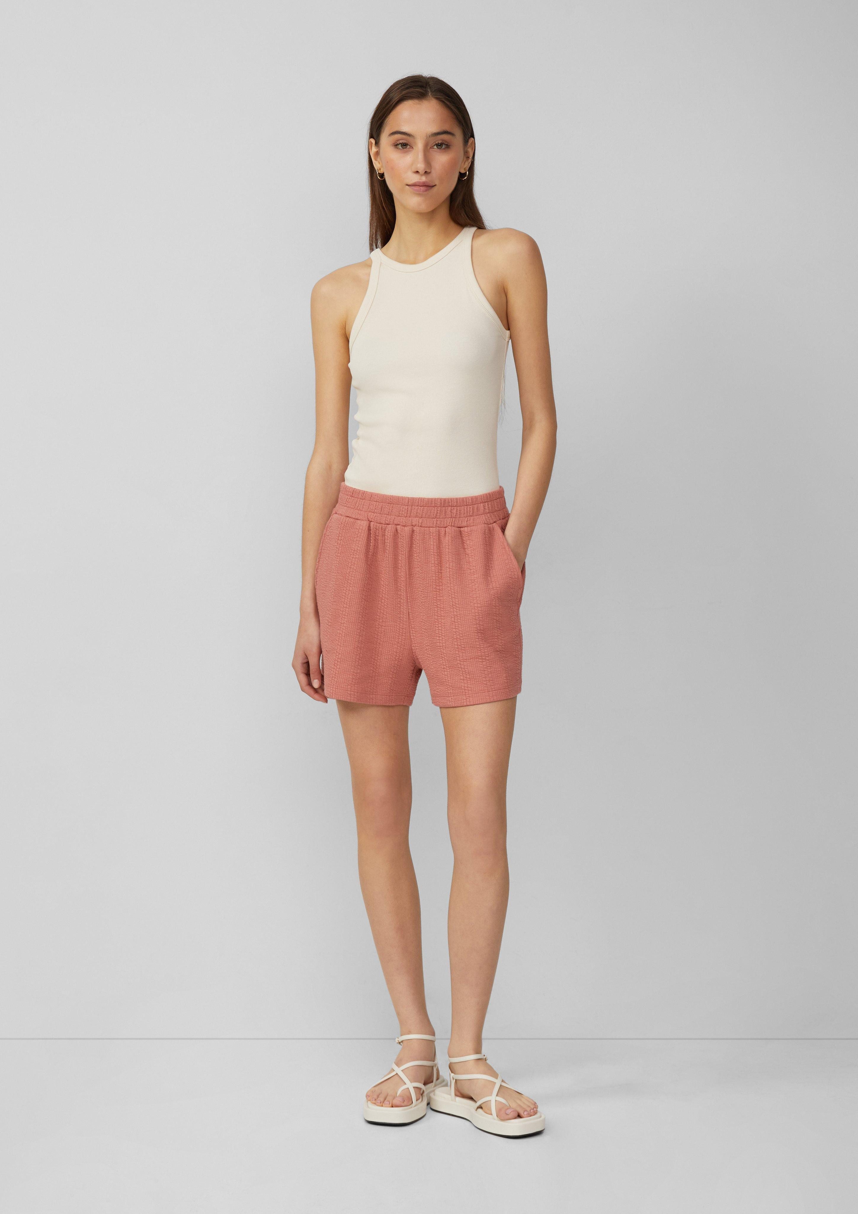 QS Shorts Strukturierte Jersey-Shorts günstig online kaufen