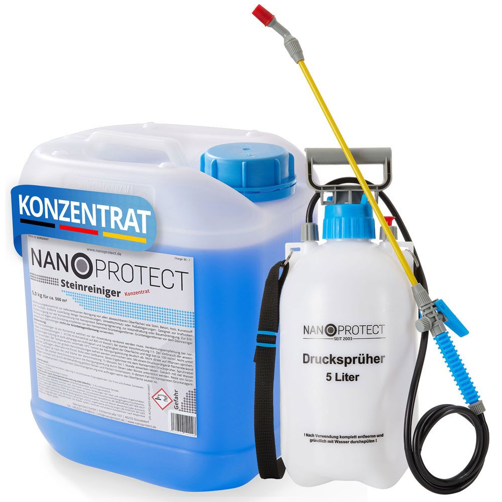 Nanoprotect Steinreiniger Naturstein-Reiniger (Set-Typ, [- Set-Info Kraftvoll und schonend)
