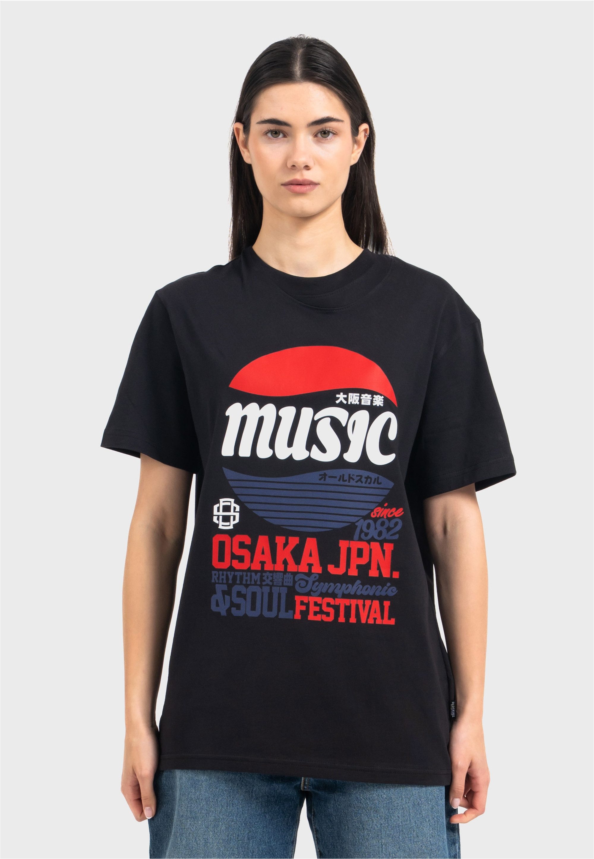 Oldskull T-Shirt Asian Osaka Music Logo Graphic Traditionelles fernöstliches Motiv