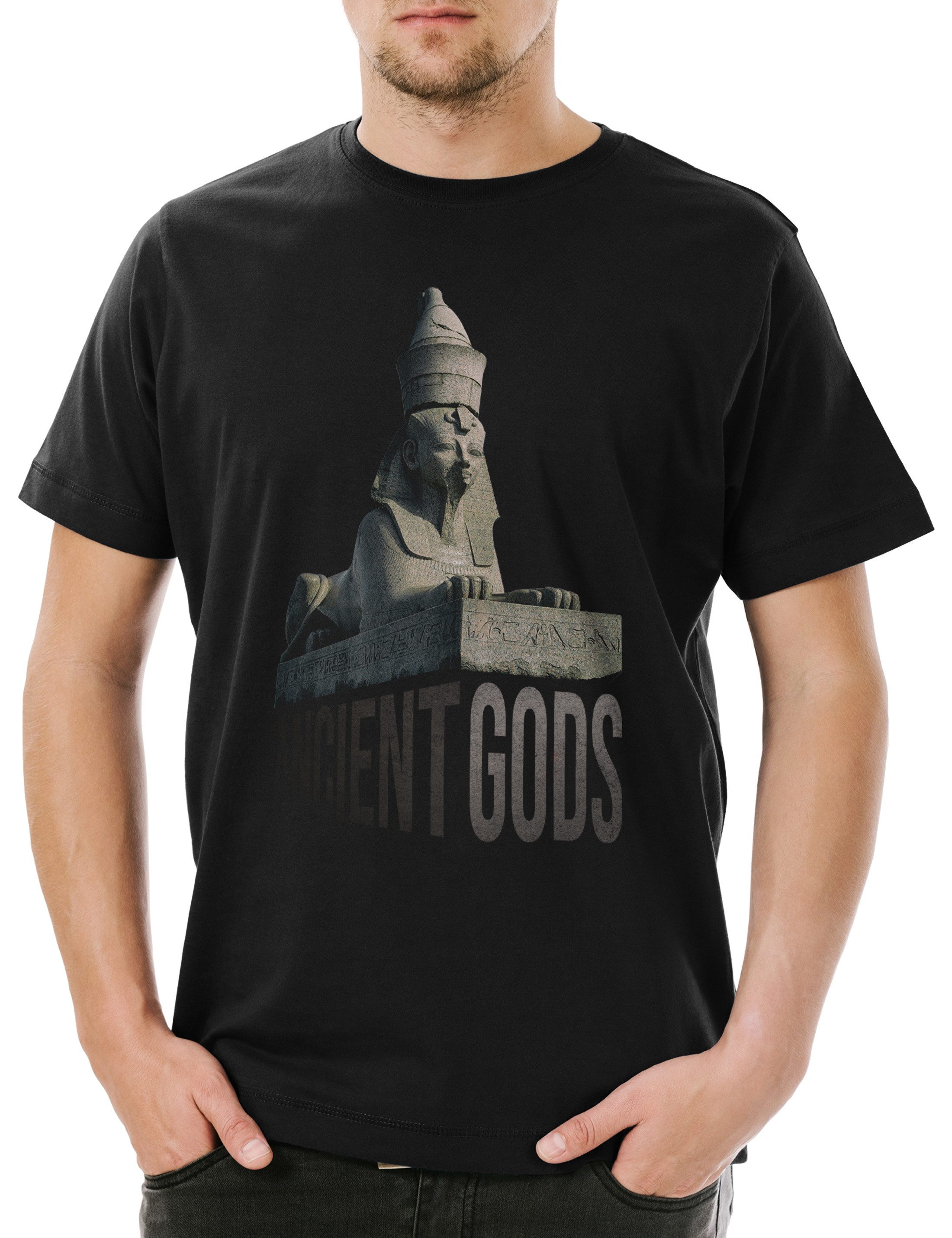 Print-Shirt Ancient Gods Egypt Herren T-Shirt Ägypten Sphinx Ancient Horus