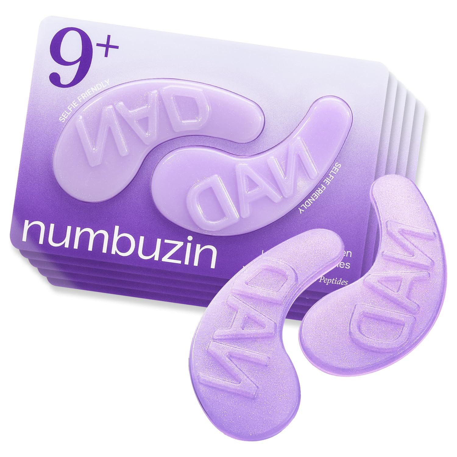 numbuzin Augenpads No.9 NAD+ Collagen Under Eye Patches – Hydrogel Augenpads mit 300 Da, Fischkollagen, Koffein, Niacinamid & 50 Peptiden – kühlend, feuchtigkeitsspendend, gegen dunkle Augenringe & feine Linien – 5 Paar