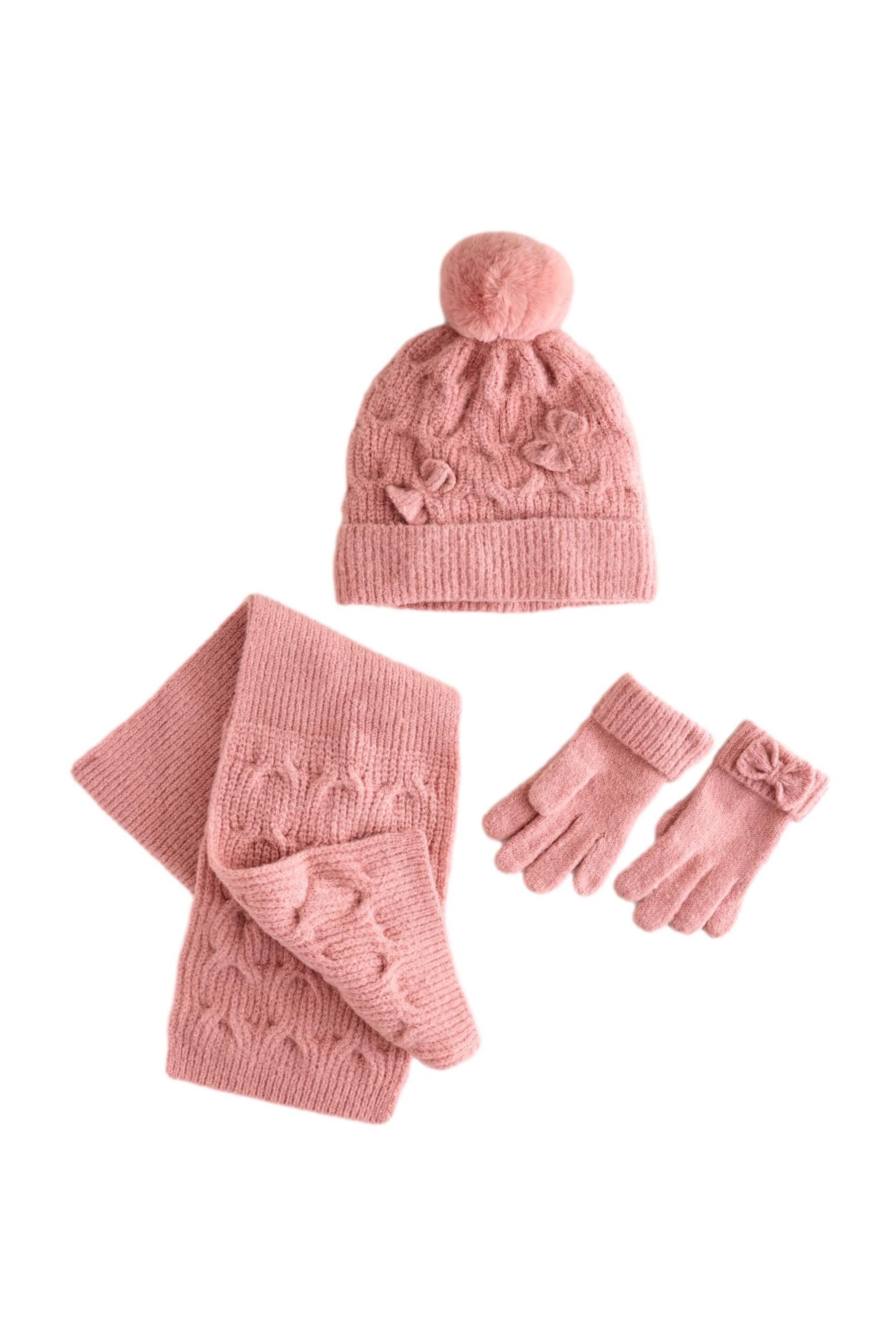 Next Beanie Mütze, Handschuhe und Schal im Set (3-St)