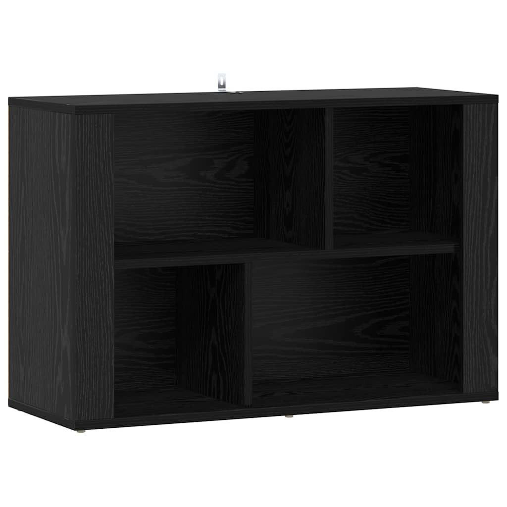 vidaXL Sideboard Sideboard Schwarz Eichen-Optik 80 x 30 x 53 cm Holzwerkstoff (1 St)