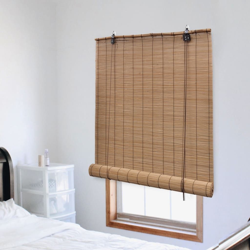 Rollo, vidaXL, Bambusrollo 100x220 cm Braun