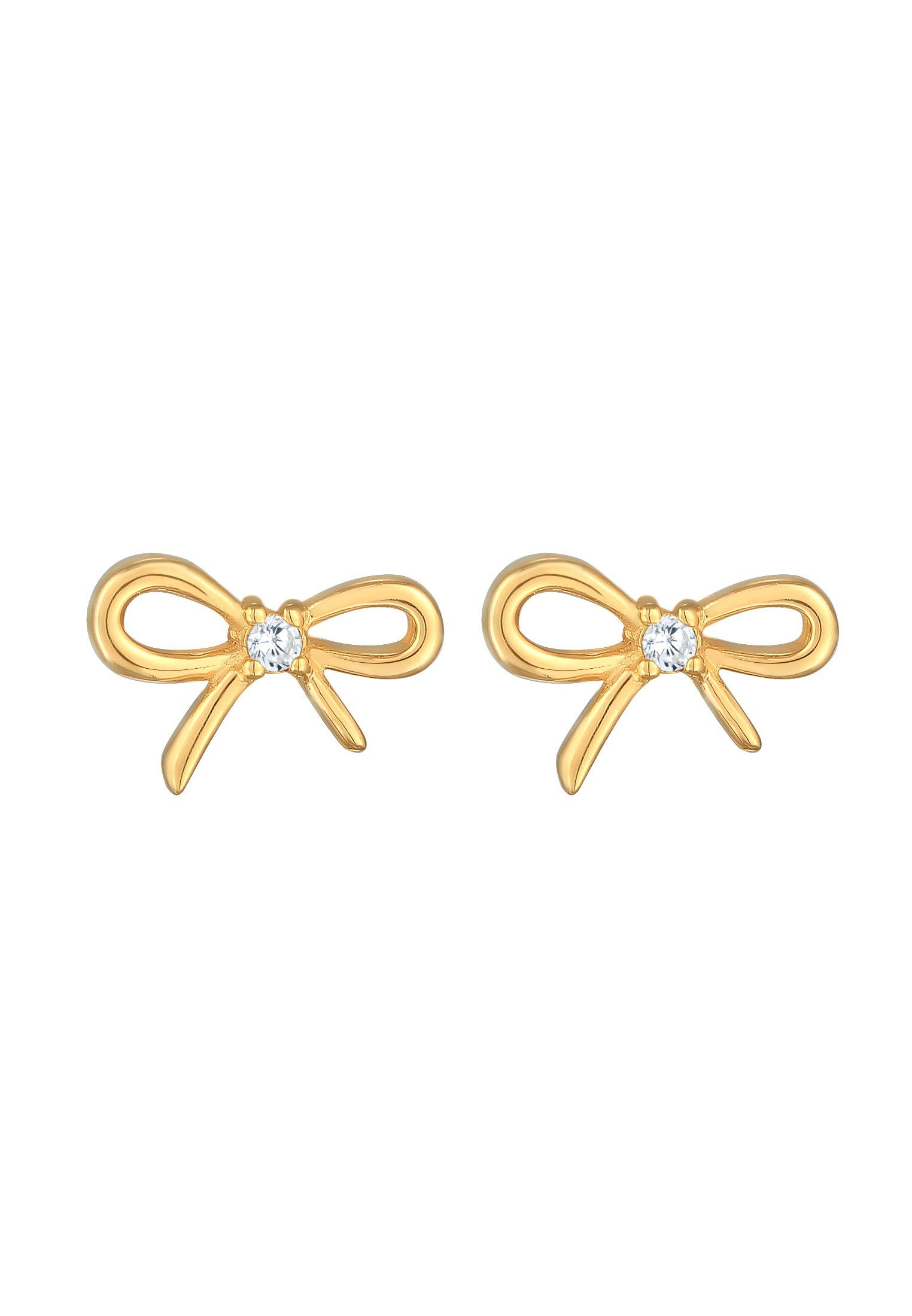 Elli Paar Ohrstecker Schleife Zirkonia Romantik 925 Silber, Schleife günstig online kaufen